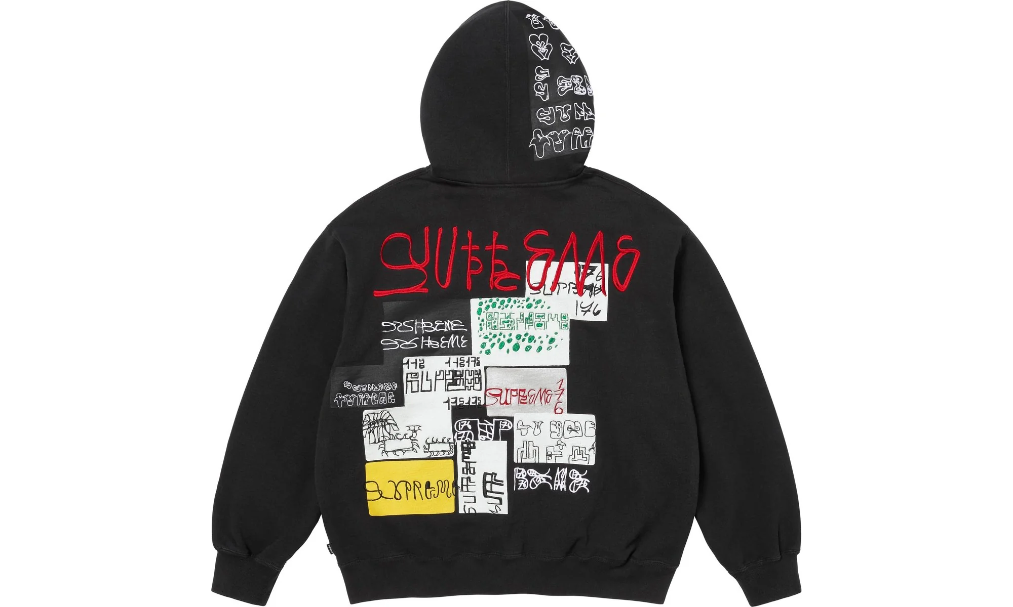 176 Zip Up Hooded Sweatshirt "FW25 - Black" SU26630 - Image 8