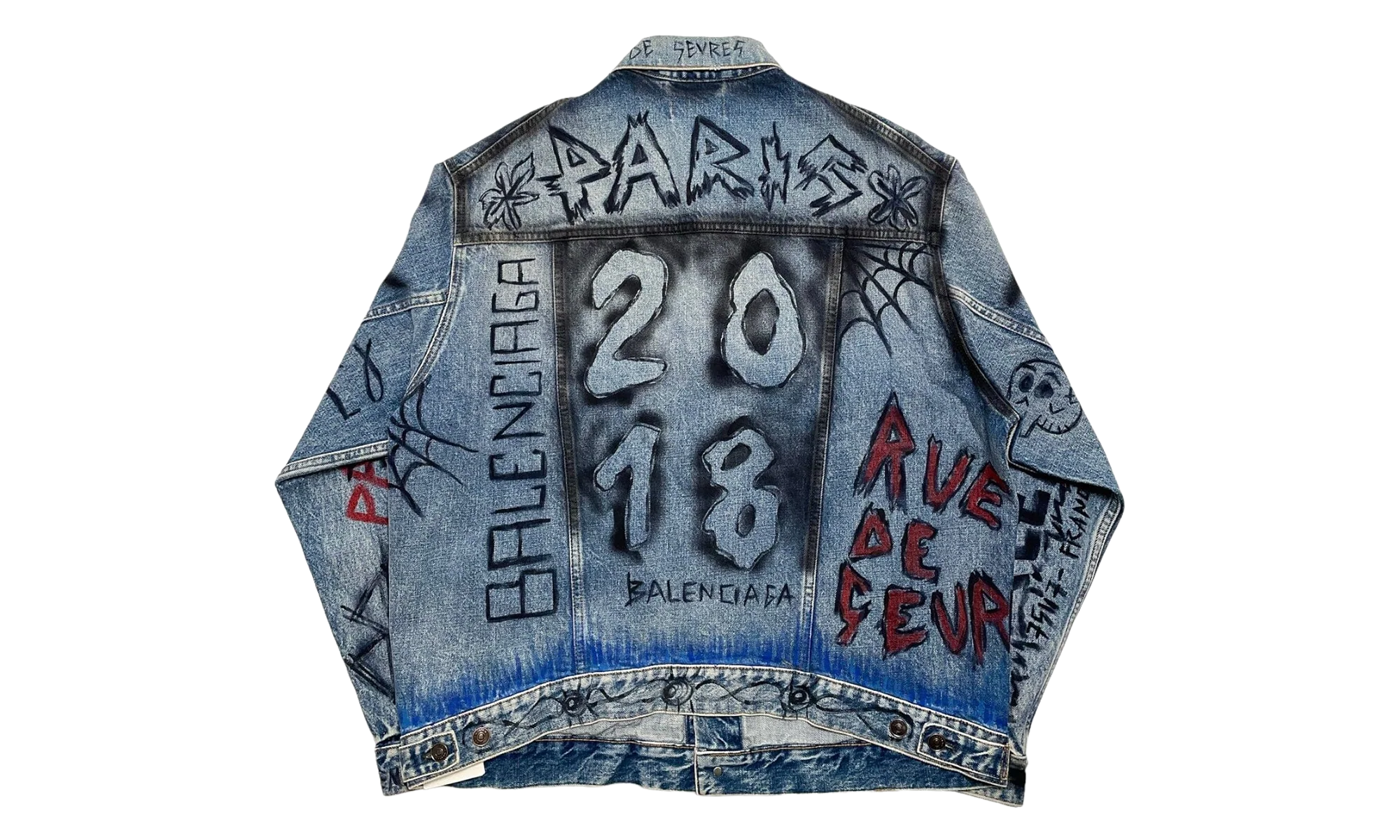 2018 Graffiti Denim Jacket "Indigo" 558824 TXE08 4773 - Image 2