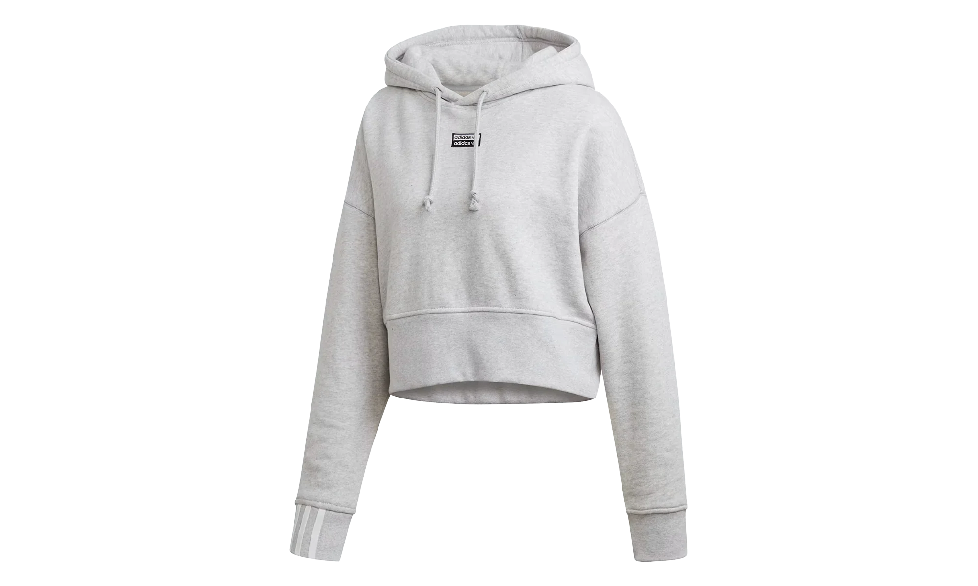 3-Stripes Cropped Hoodie WMNS "Light Grey Heather" EJ8538