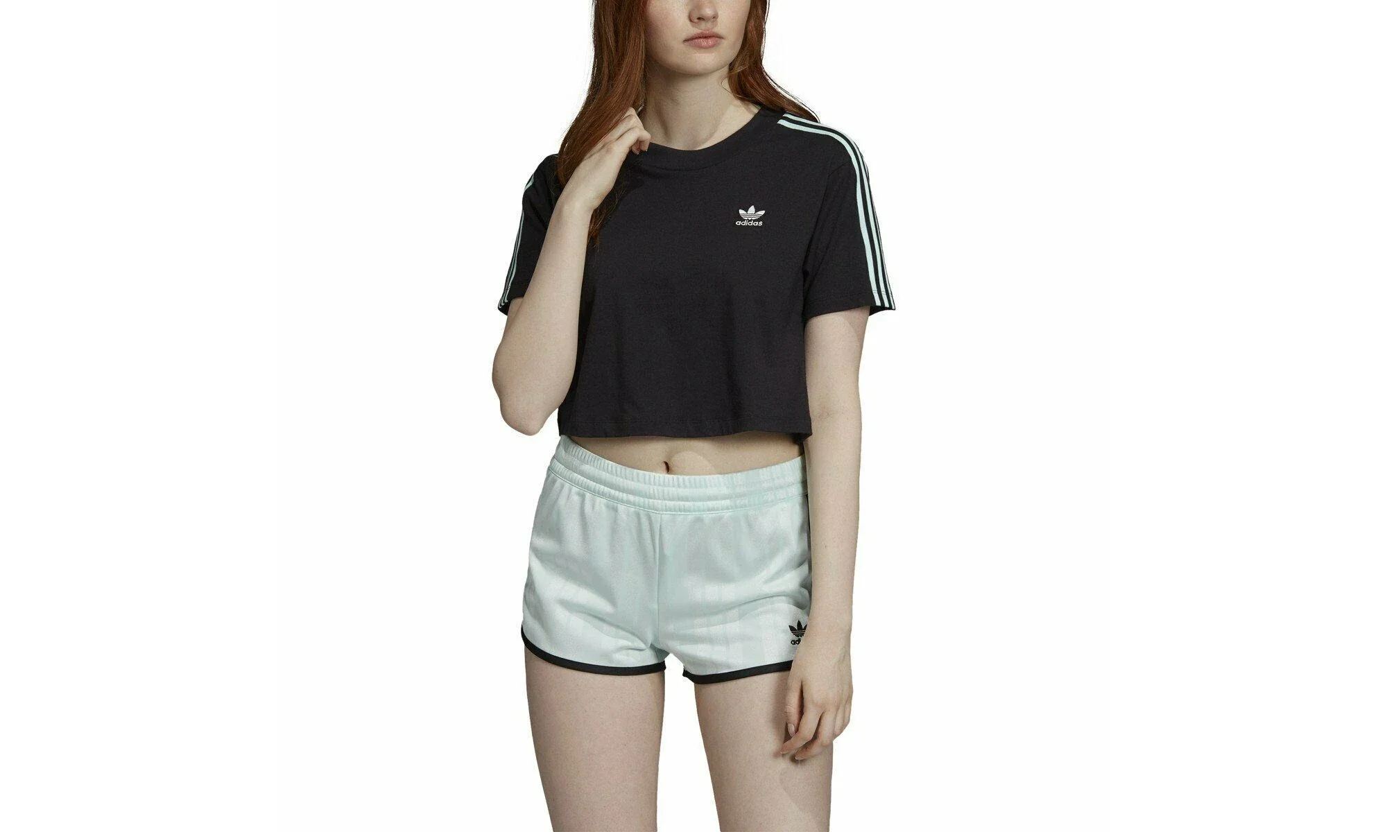 3-Stripes Cropped Tee WMNS "Black" DV0112