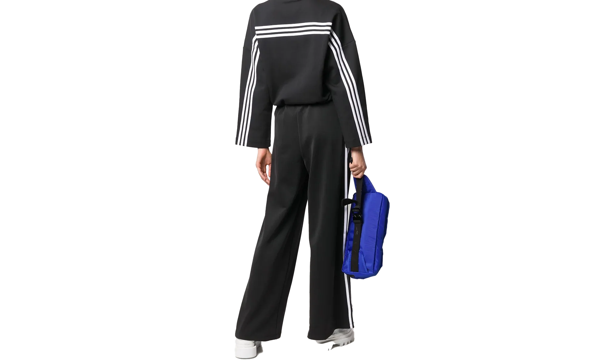 3-Stripes Double Knit Sweatshirt WMNS "Black" GC6943 - Image 2