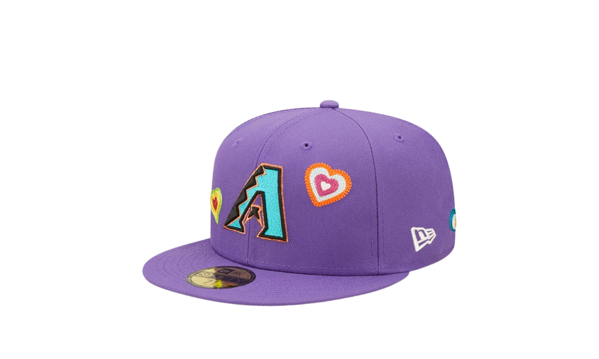 59Fifty MLB Arizona Diamondbacks C/S Hearts Fitted Hat "Purple" 60288219 - Image 2