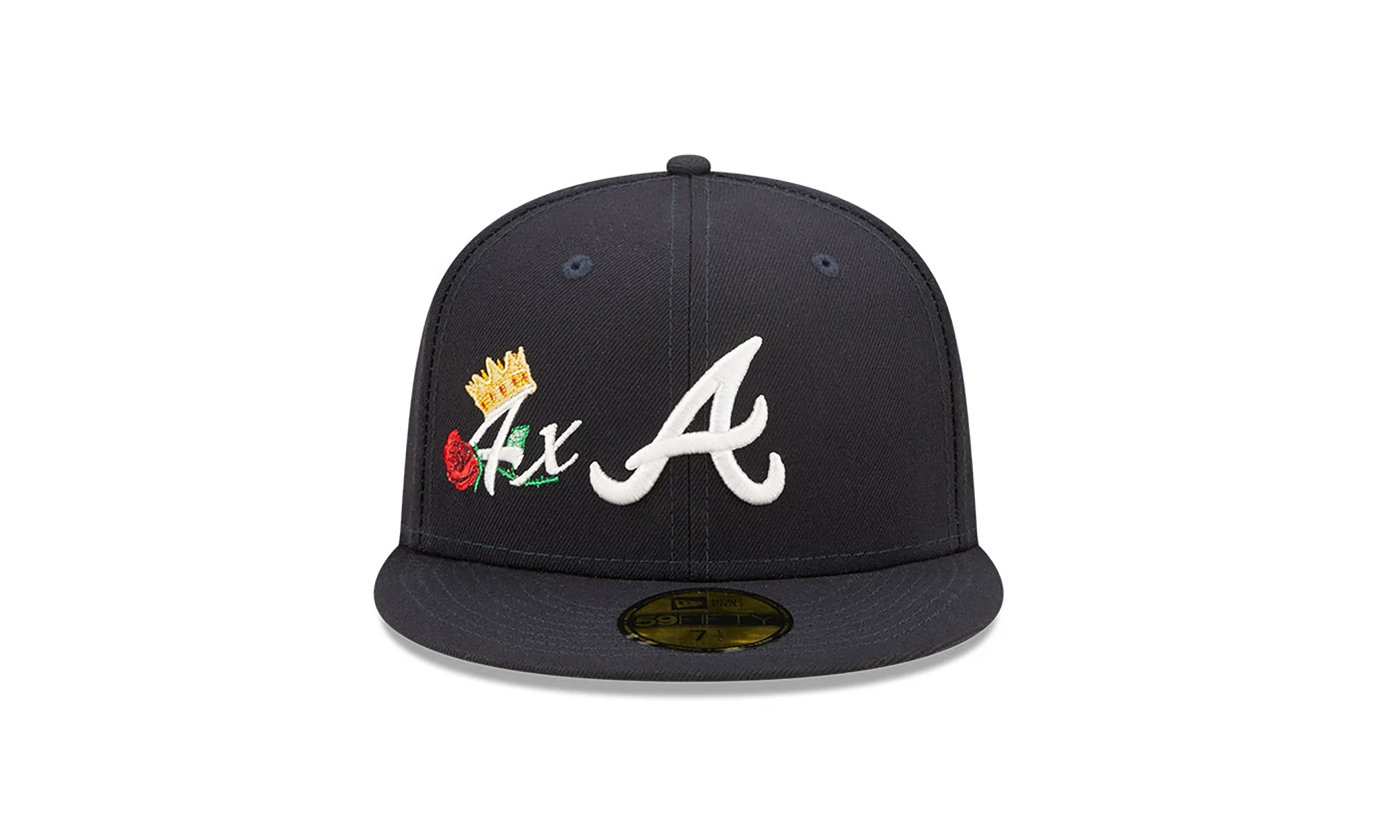 59Fifty MLB Atlanta Braves Crown 3X Champs Fitted Hat "Navy" 60243476