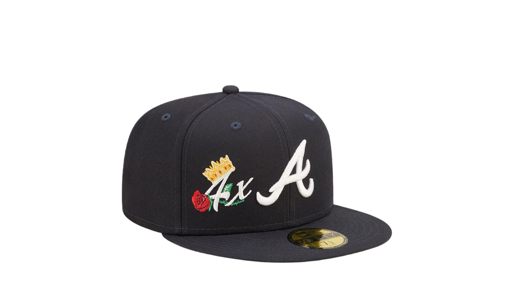 59Fifty MLB Atlanta Braves Crown 3X Champs Fitted Hat "Navy" 60243476 - Image 2