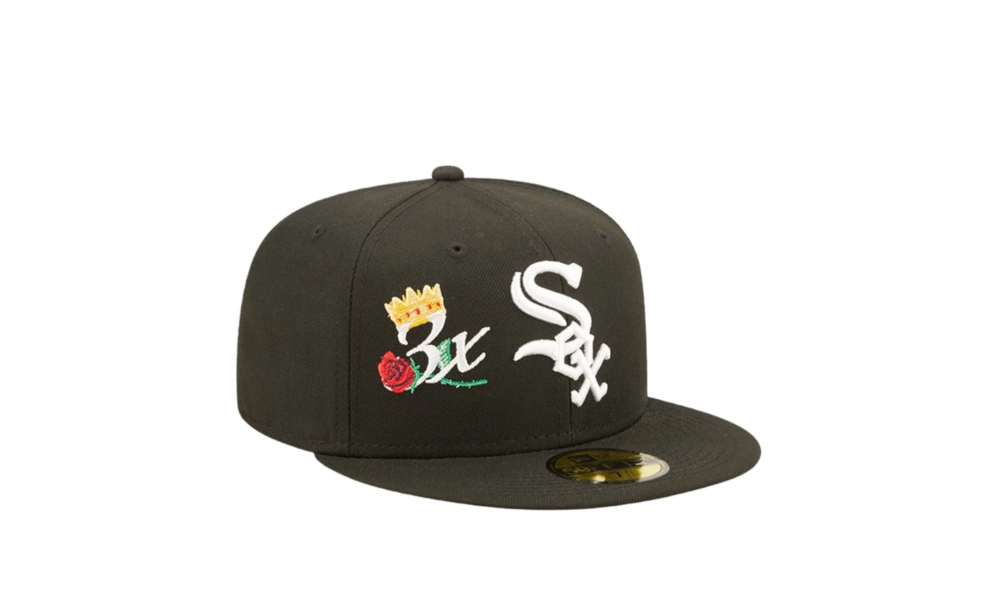 59Fifty MLB Chicago Sox Crown 3X Champs Fitted Hat "Black" 60243491 - Image 2