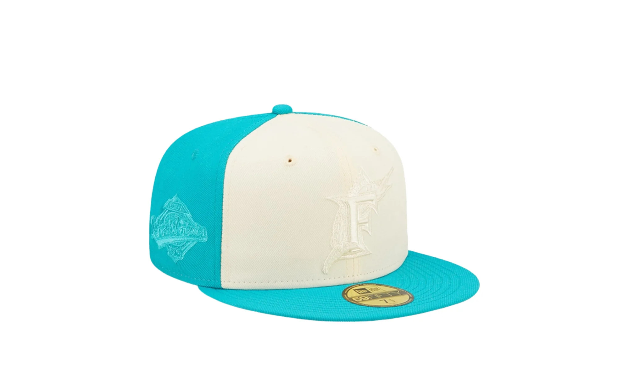 59Fifty MLB Florida Marlins Tonal 2-Tone Fitted Hat "Teal" 60243587 - Image 2
