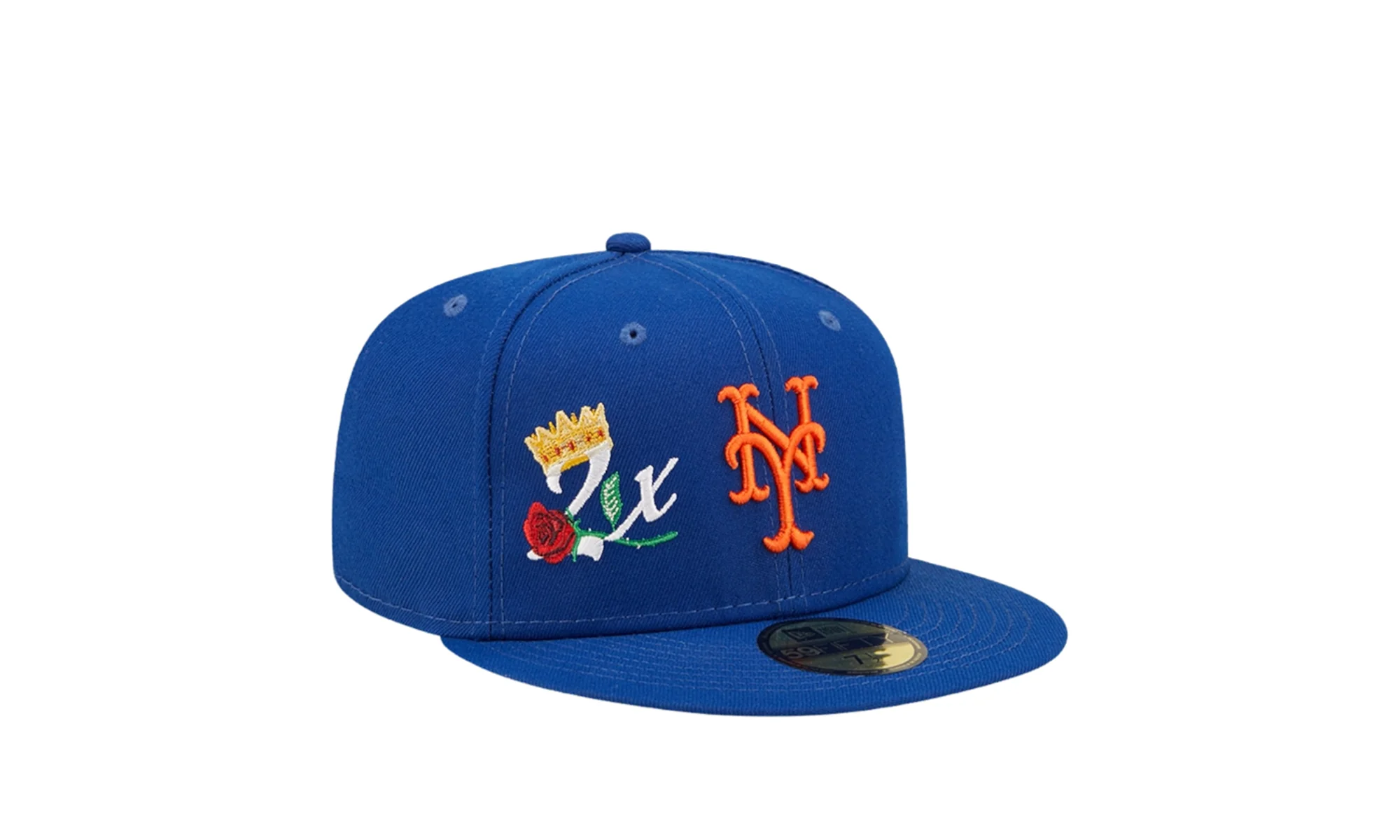 59Fifty MLB New York Mets 2X Champs Fitted Hat "Blue" 60243488 - Image 2