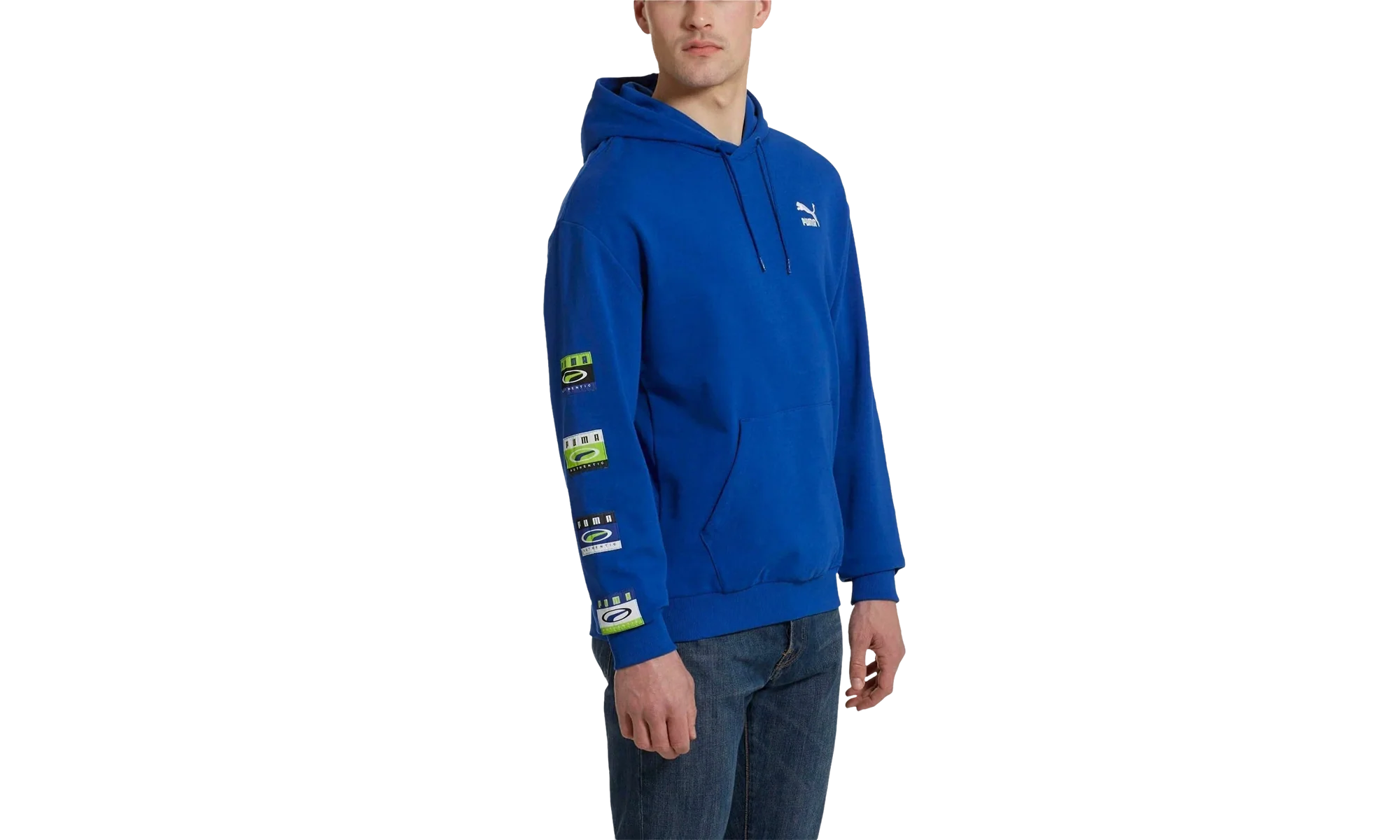90s Retro Hoodie "Blue" 578912 03 - Image 2