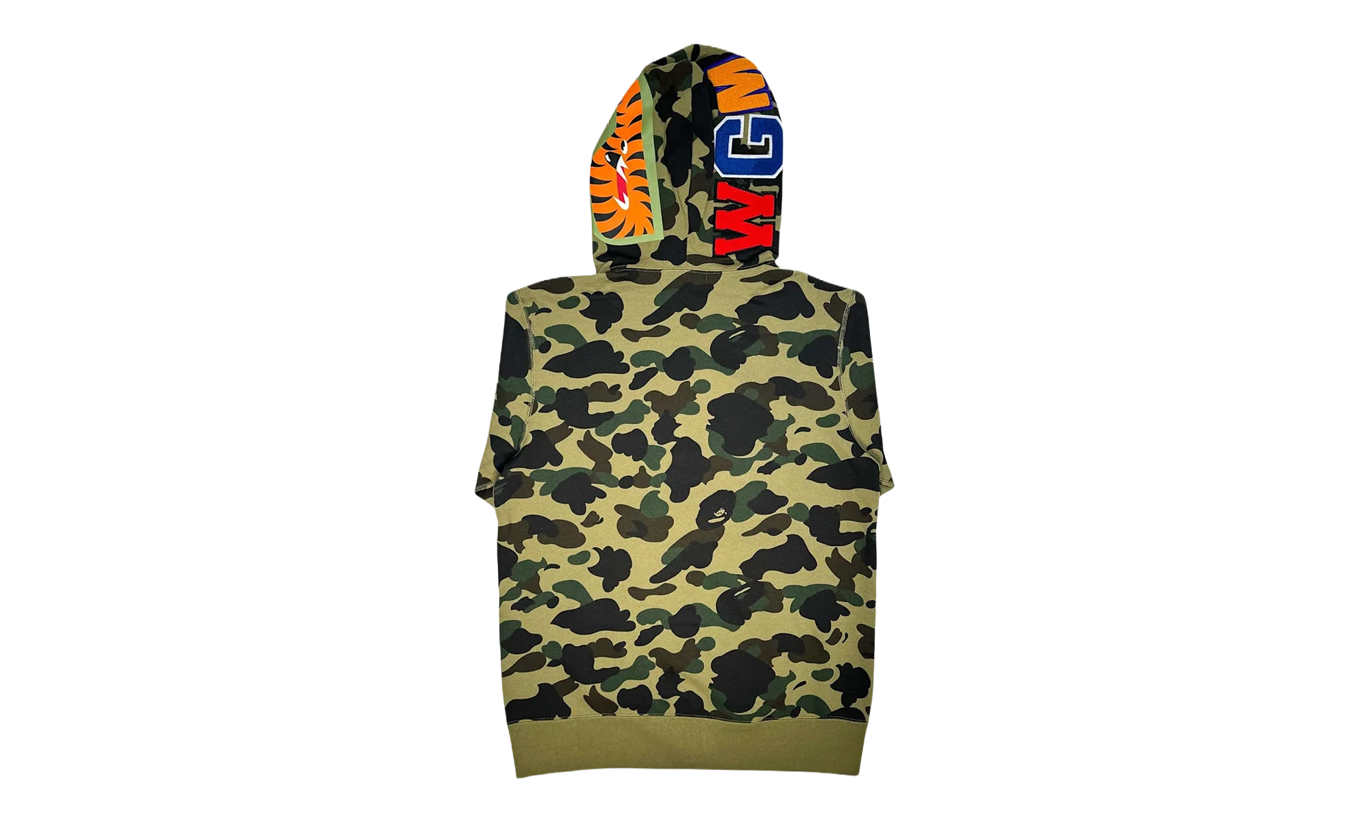 ABC Camo Shark Full Zip Up Hoodie "Green" 001ZPI201004M - Image 2