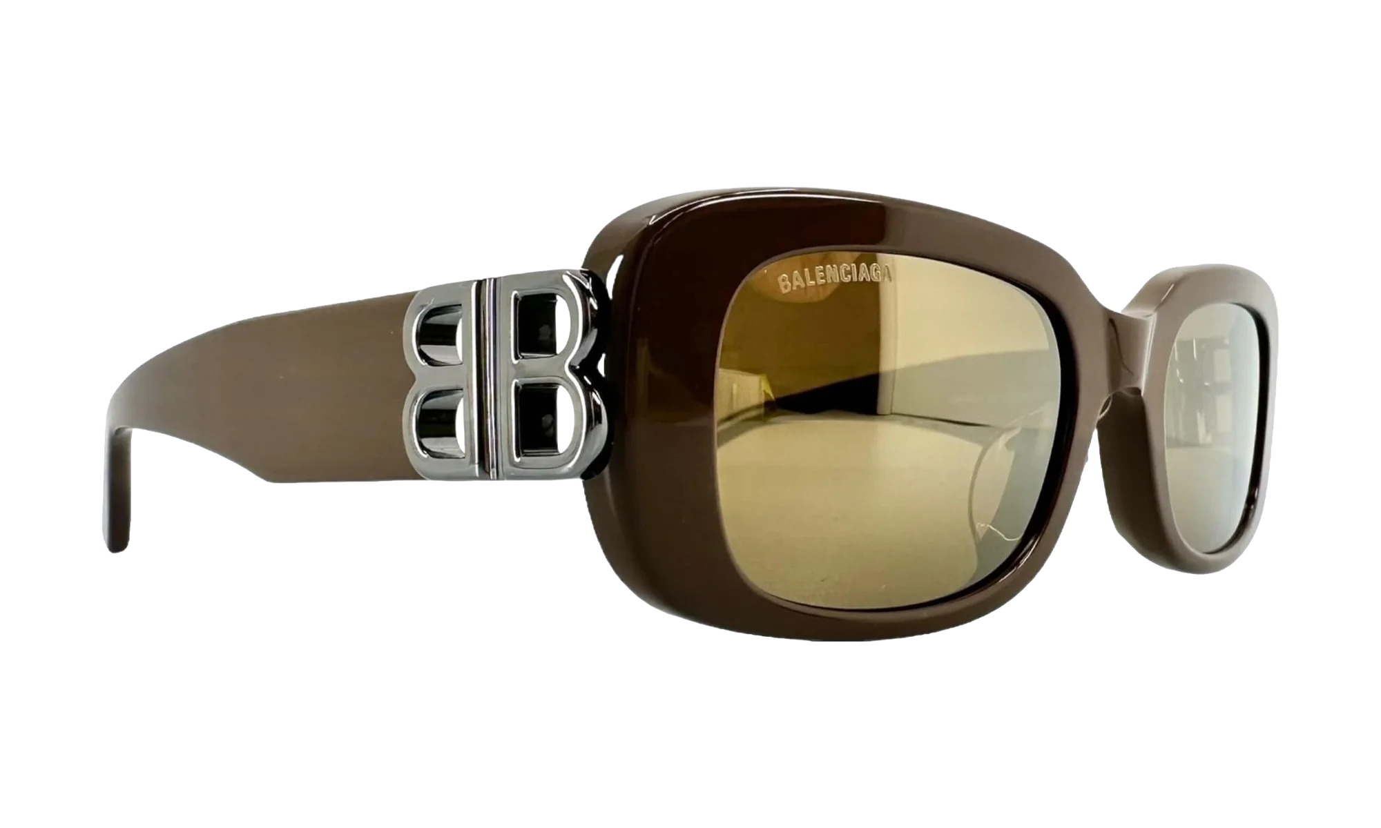 Acetate BB Hinge Oval Frame Sunglasses "Brown" BB0310SK 004 - Image 2