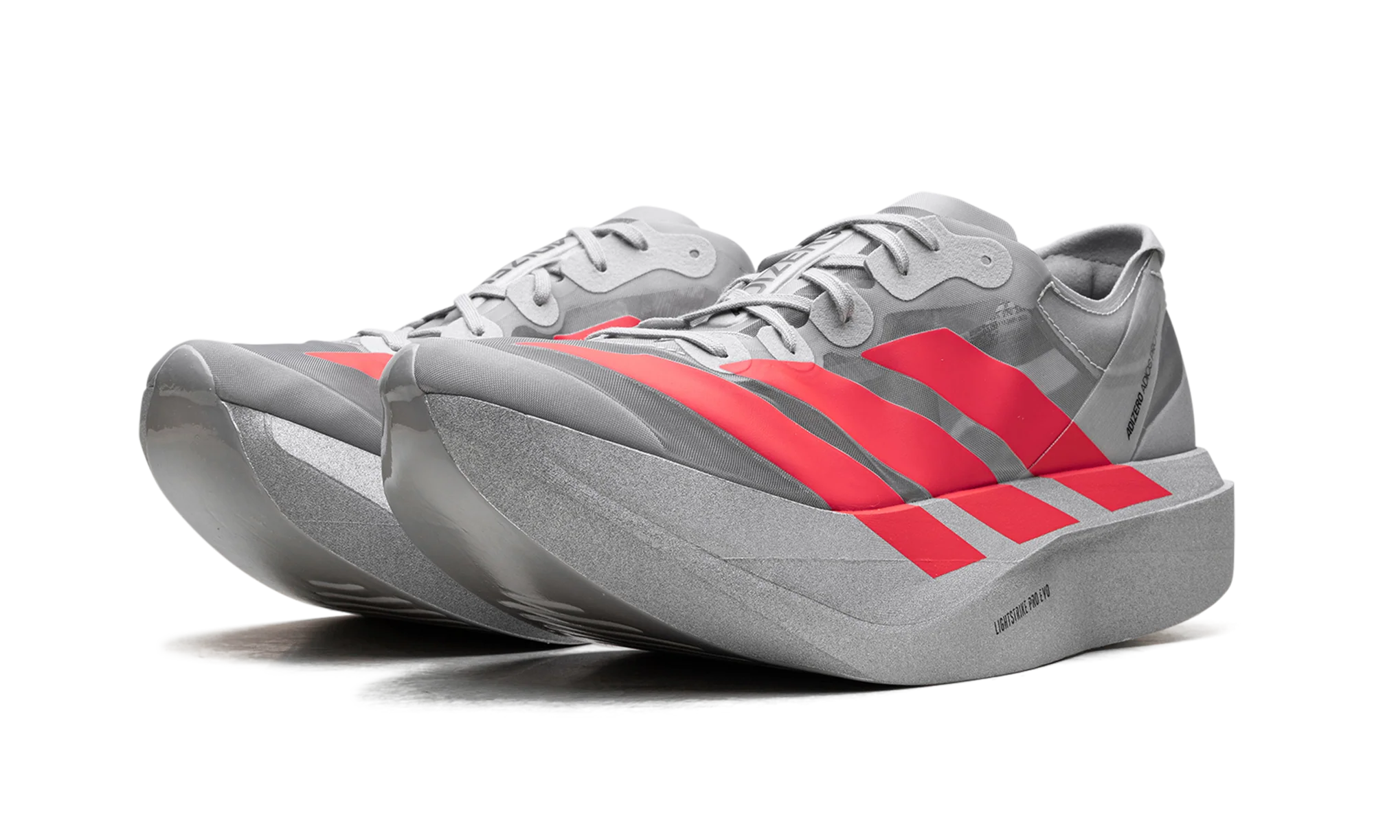 Adizero Adios Pro Evo 2 "Silver Metallic/Lucid Red/Grey Two" JR7259 - Image 2