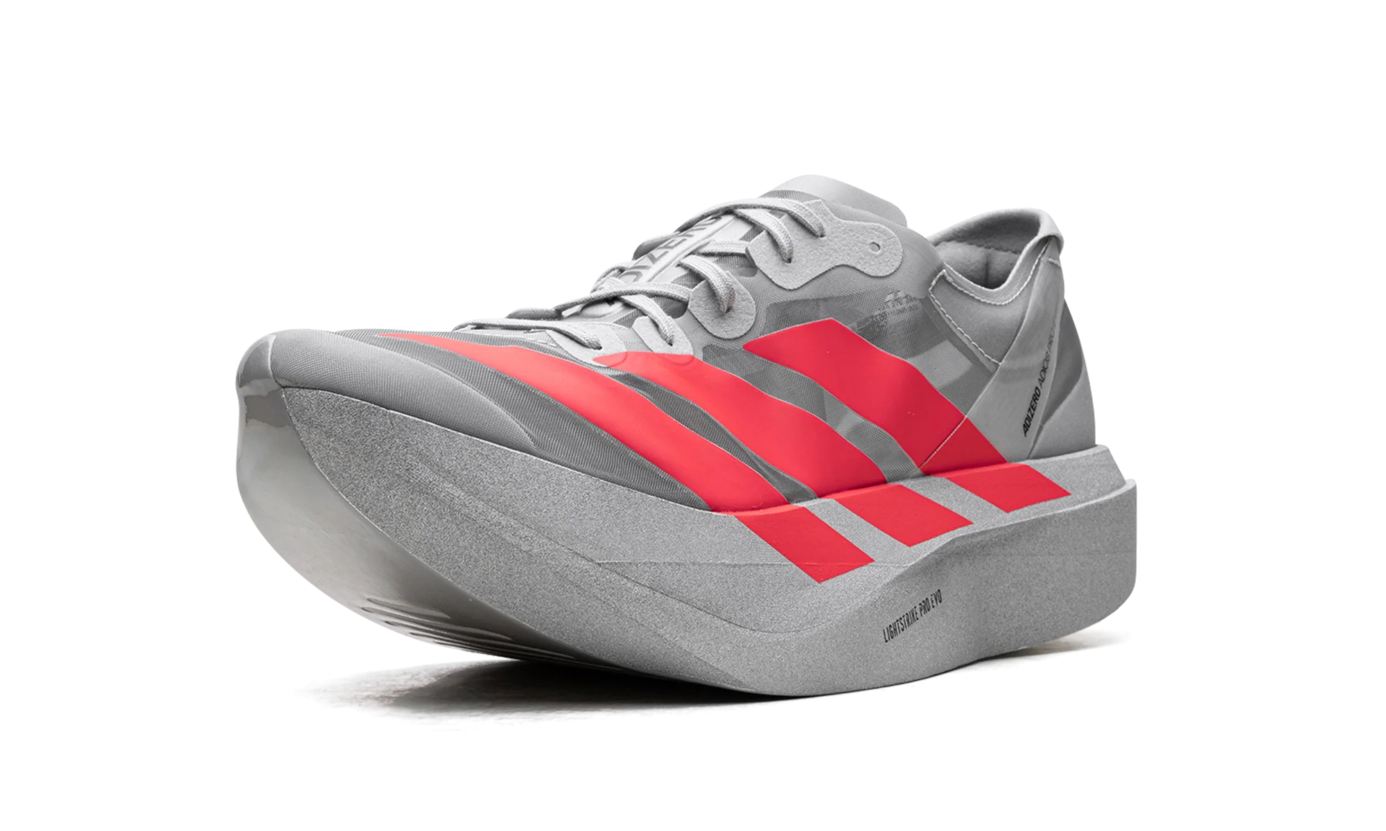 Adizero Adios Pro Evo 2 "Silver Metallic/Lucid Red/Grey Two" JR7259 - Image 4