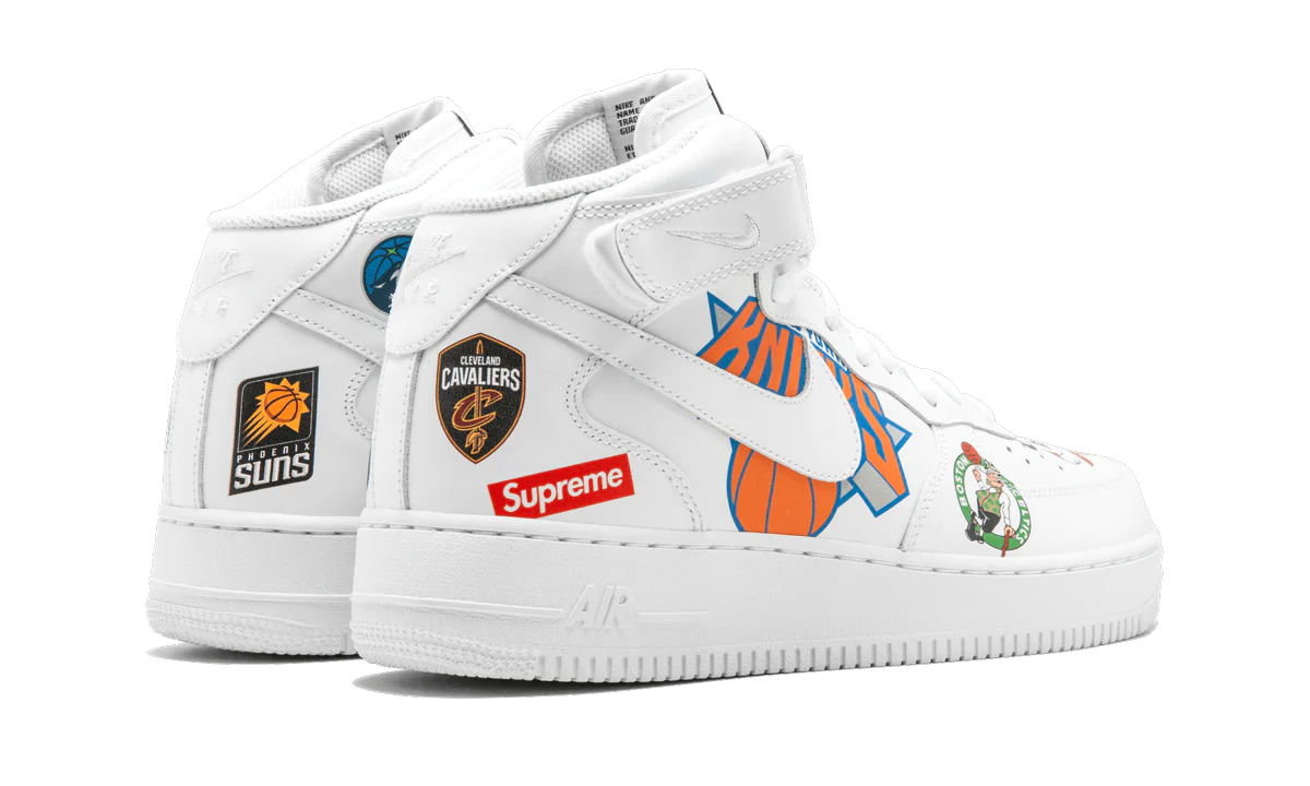 Air Force 1 MID 07 / Supreme "NBA" AQ8017 100 - Image 3