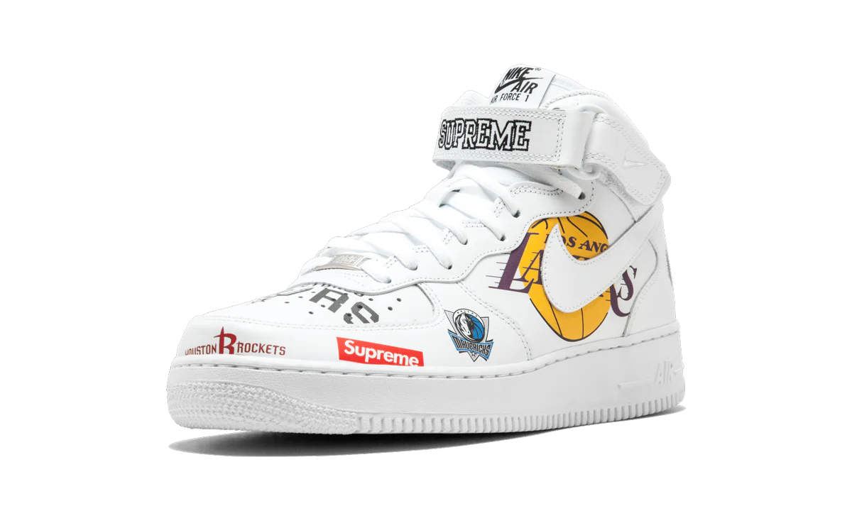Air Force 1 MID 07 / Supreme "NBA" AQ8017 100 - Image 4