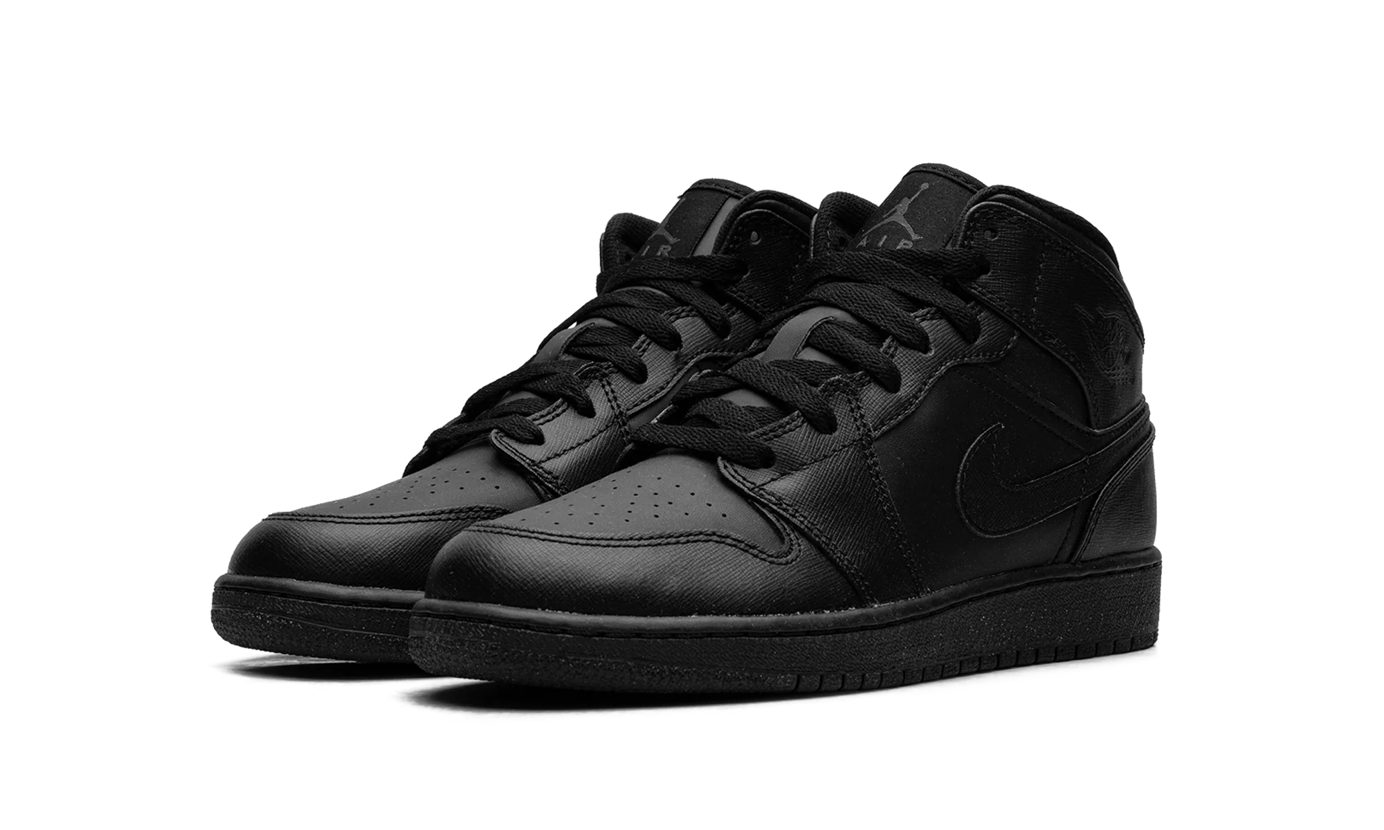 Air Jordan 1 Mid GS "Triple Black" 554725 010 - Image 2