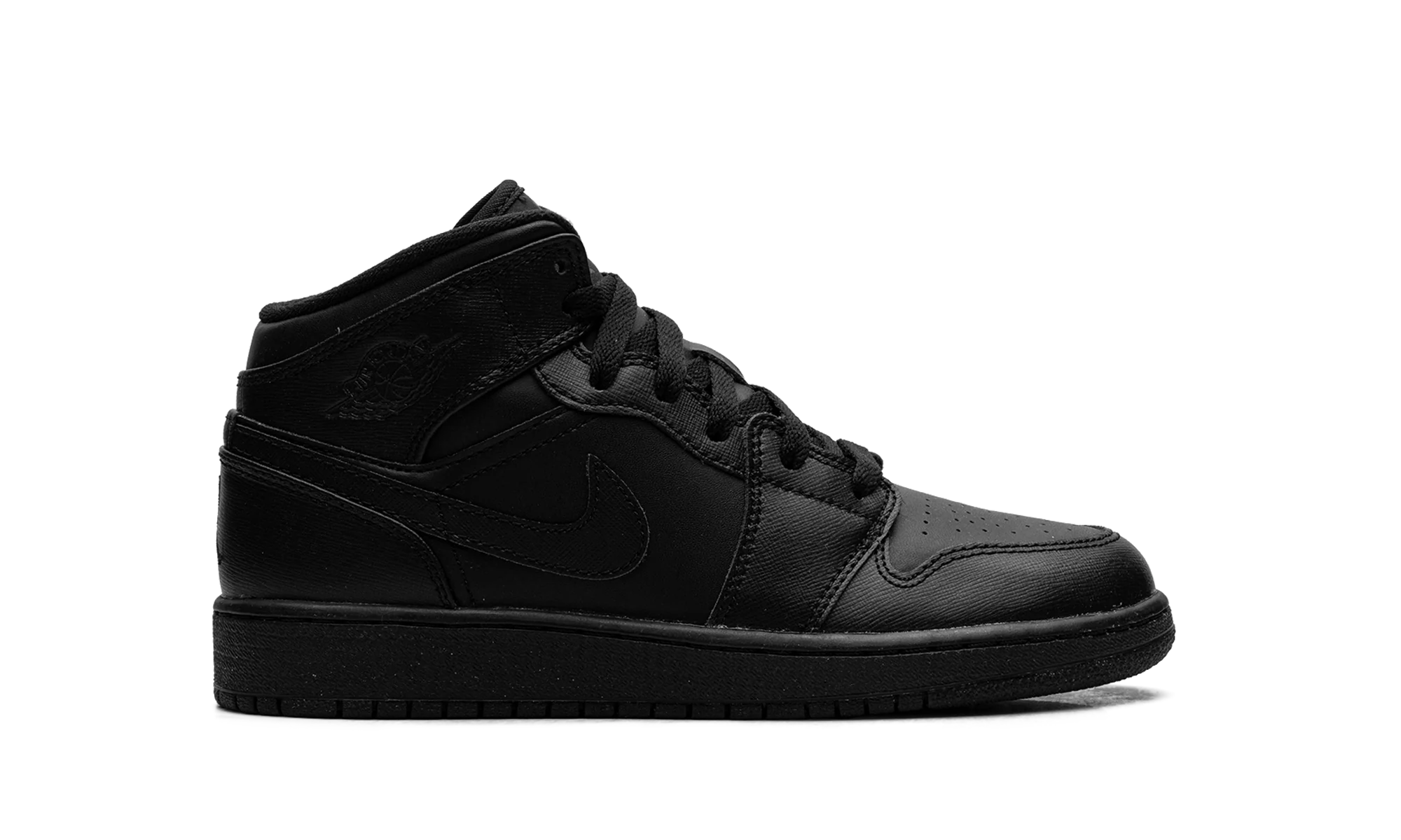 Air Jordan 1 Mid GS "Triple Black" 554725 010 - Image 6