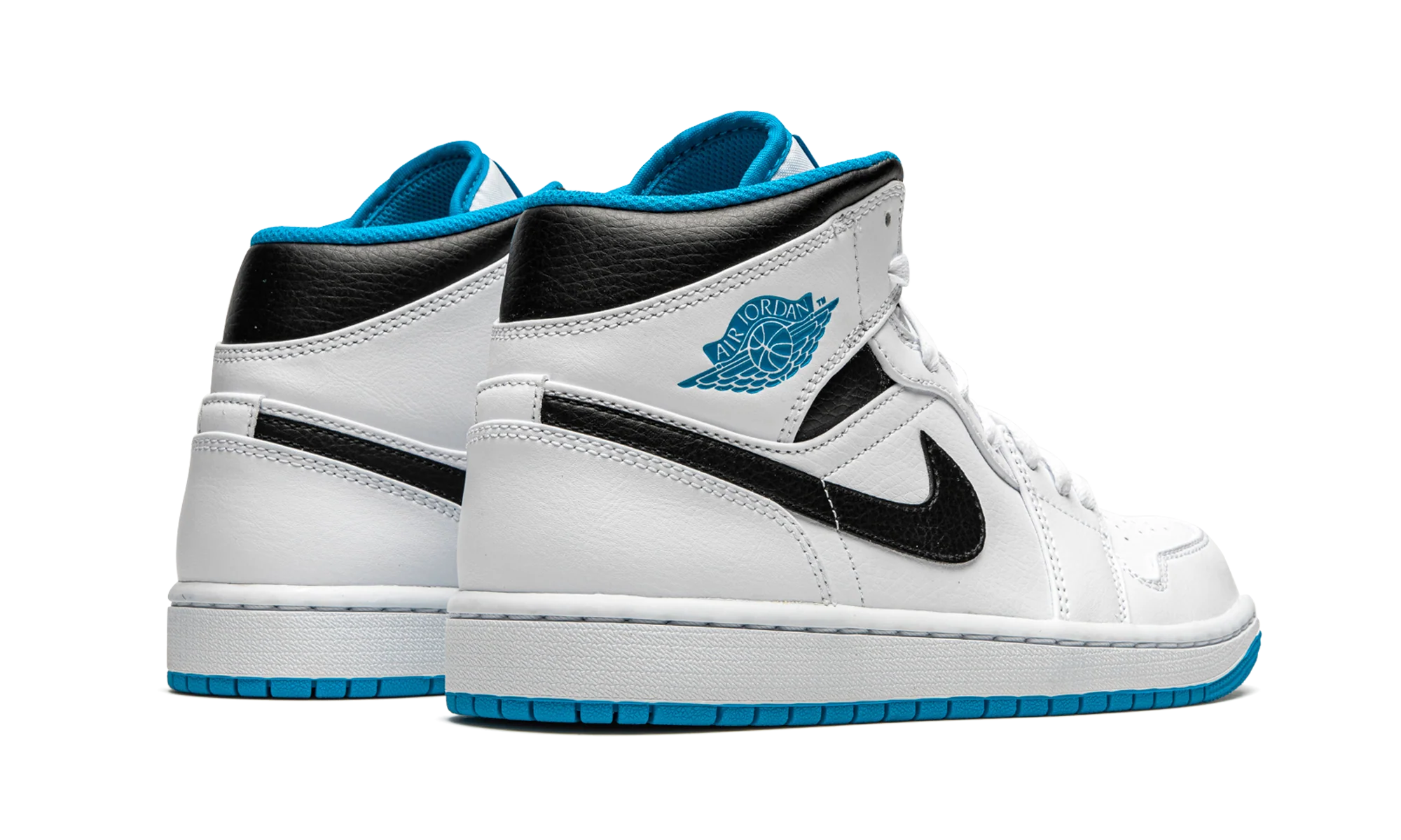 Air Jordan 1 Mid "White / Laser Blue" 554724 141 - Image 3