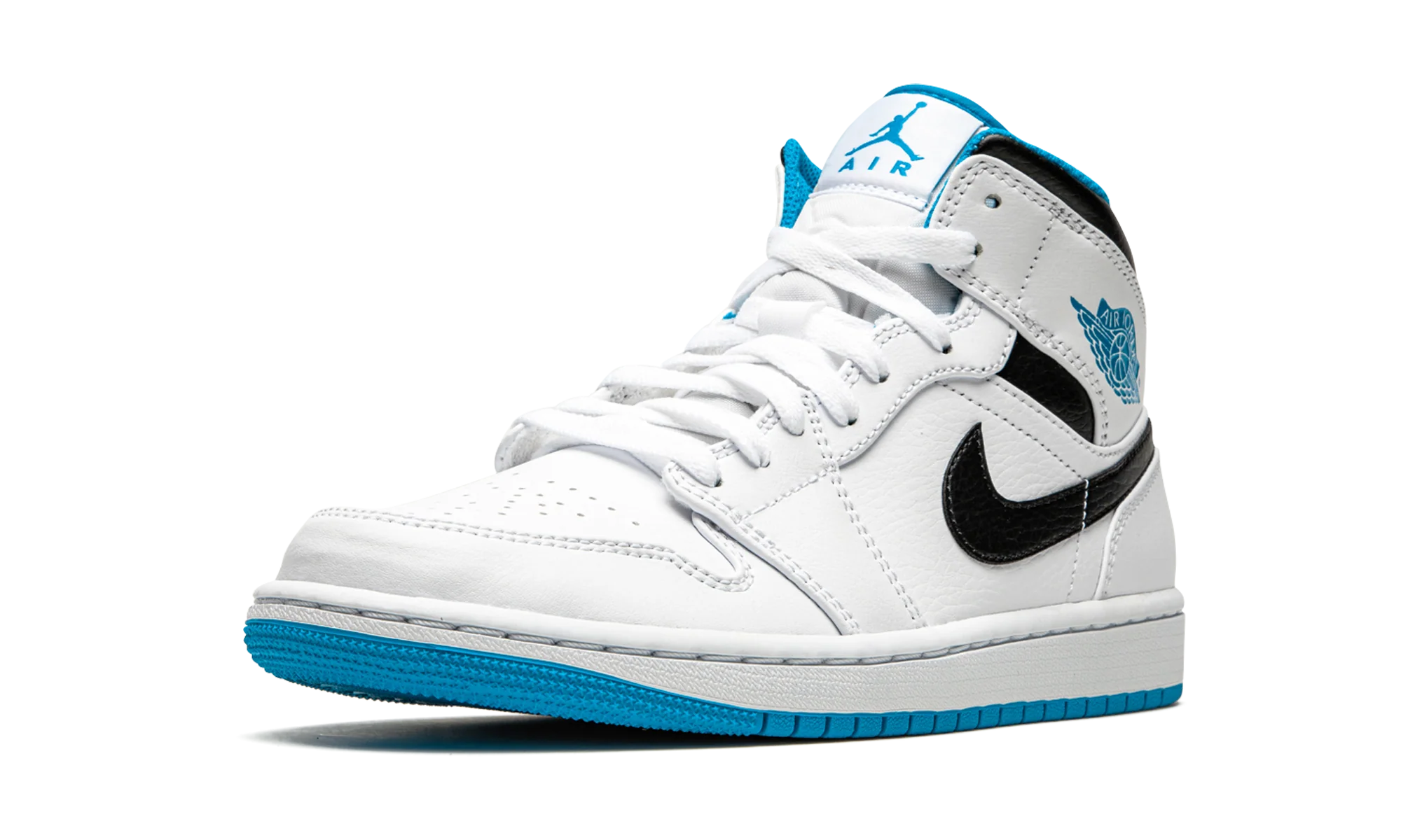 Air Jordan 1 Mid "White / Laser Blue" 554724 141 - Image 4