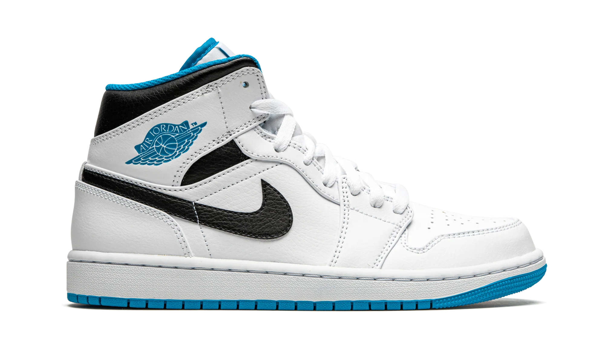 Air Jordan 1 Mid "White / Laser Blue" 554724 141 - Image 6