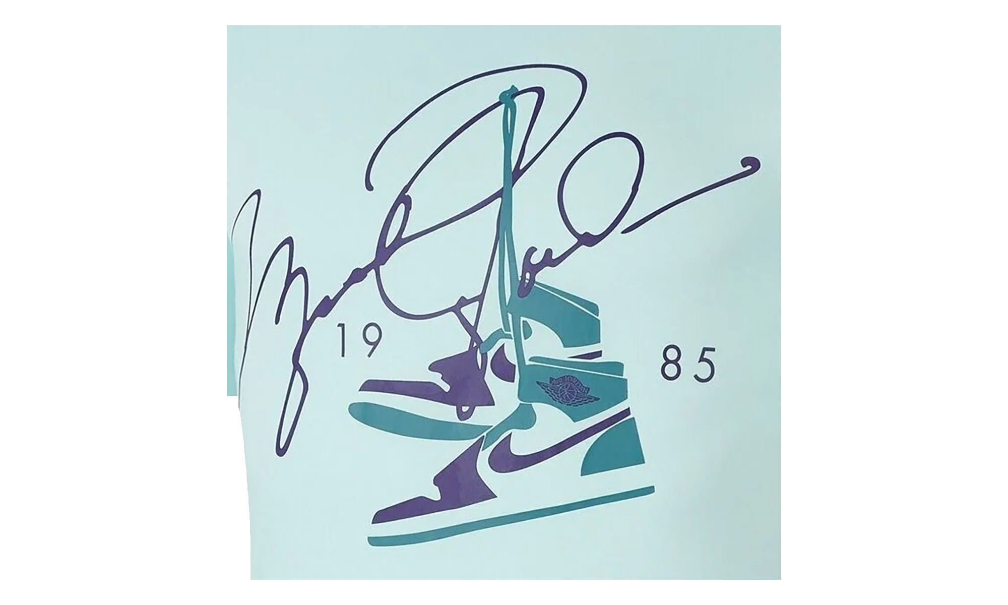 Air Jordan AJ85 Signature Short Sleeve Tee "White / Black" BQ5538 336 - Image 2
