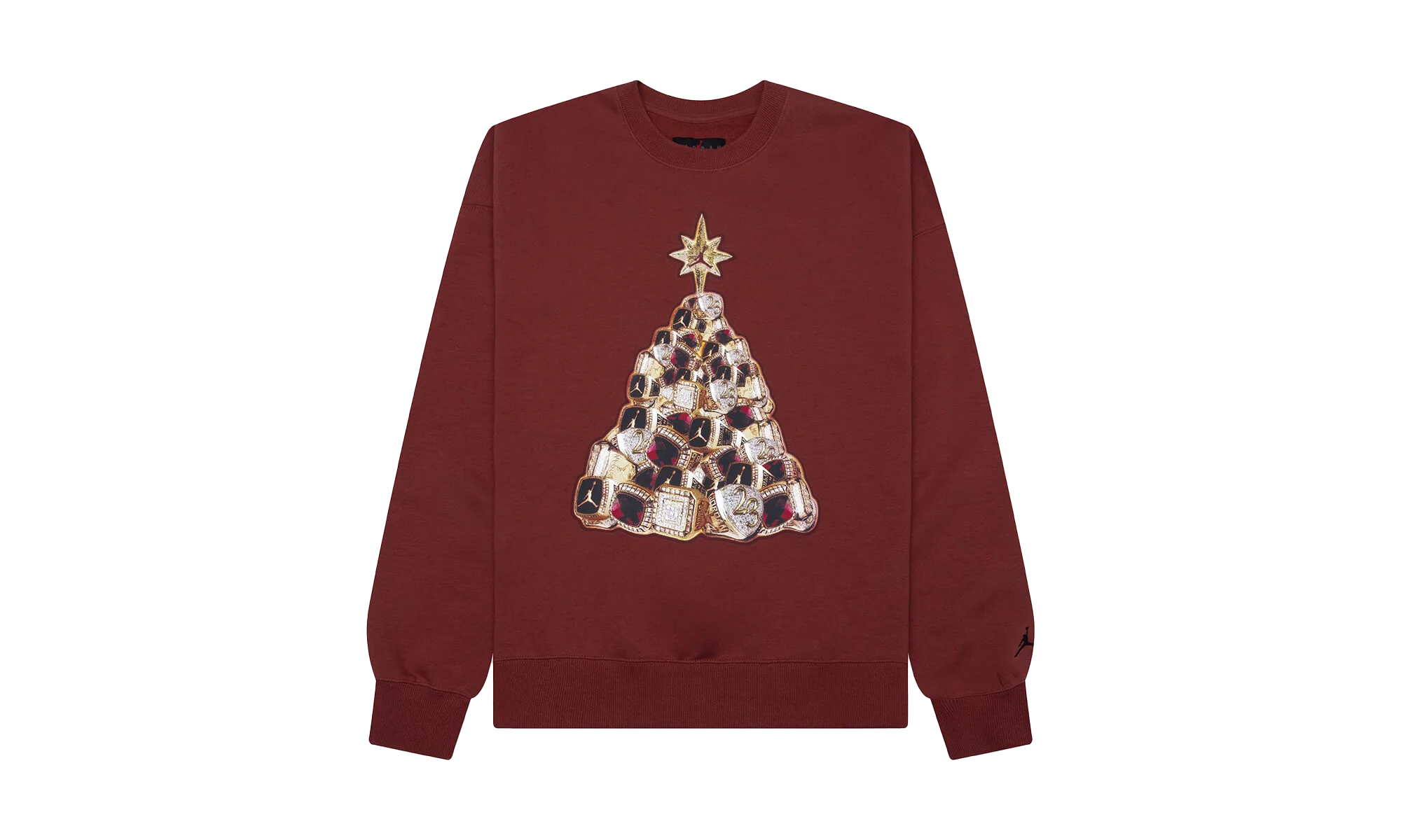 Air Jordan Brooklyn Fleece Crewneck "Holiday 2025 Rings Tree" HV1874 622