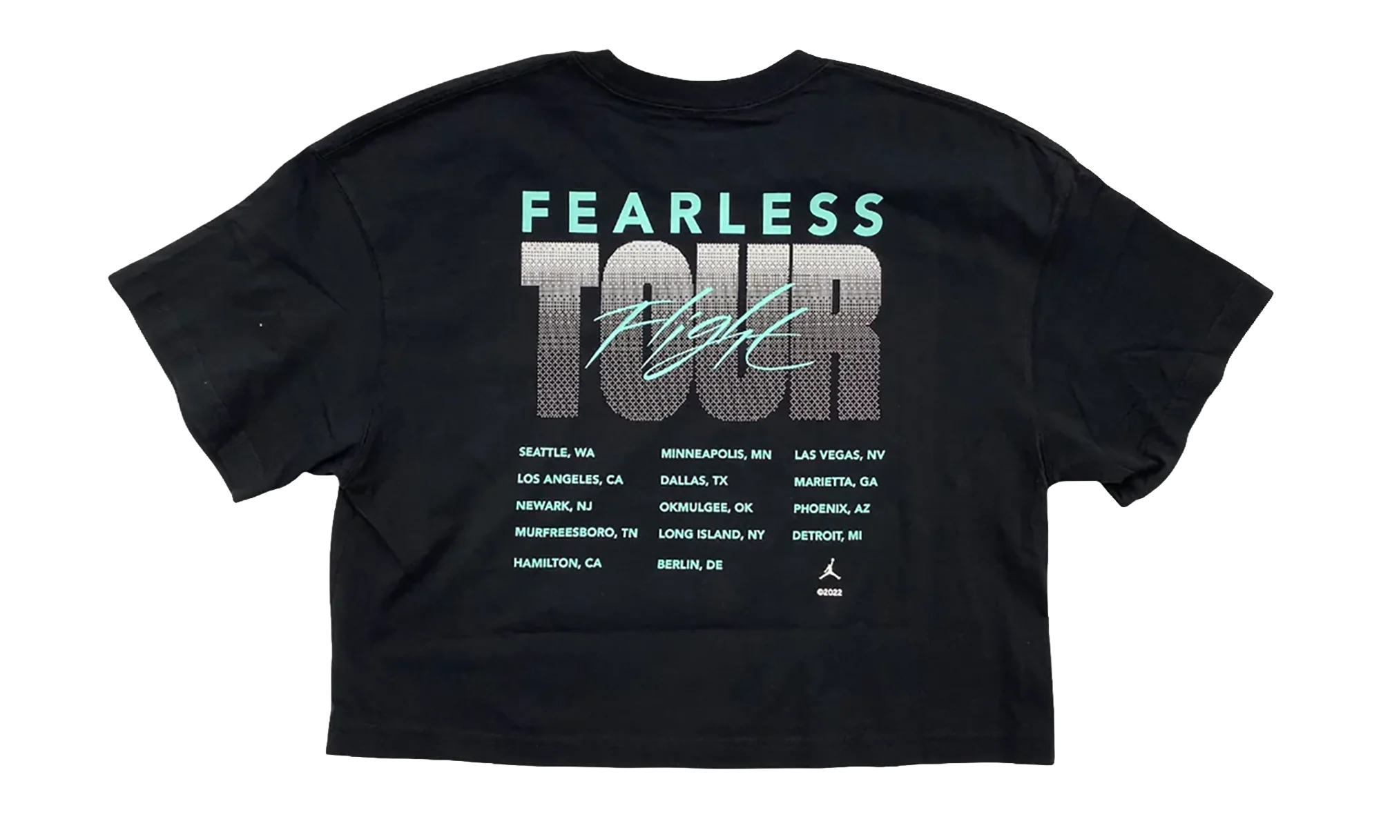 Air Jordan Fearless Tour Boxy Cropped T-Shirt WMNS "Black / Green" DX5973 010 - Image 2