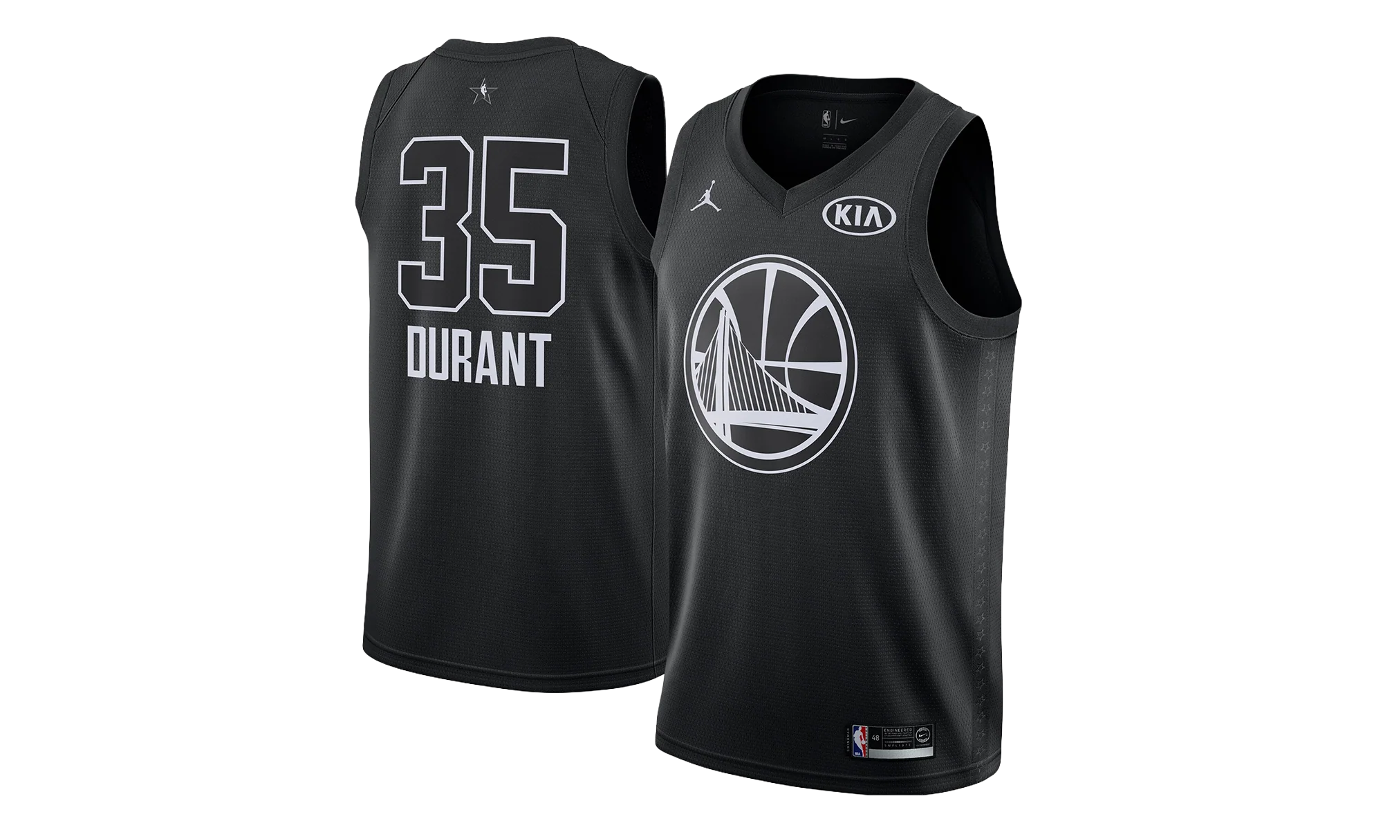 Air Jordan GS Warriors "2018 Allstar" Swingman Jersey GS "Duncan - Black" 9Z2B7BY3P DURANT - Image 2