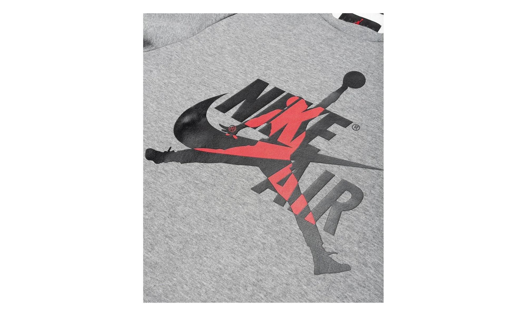 Air Jordan Jumpman Classics Crewneck Sweatshirt "Carbon Heather / Black" BV6006 091 - Image 2