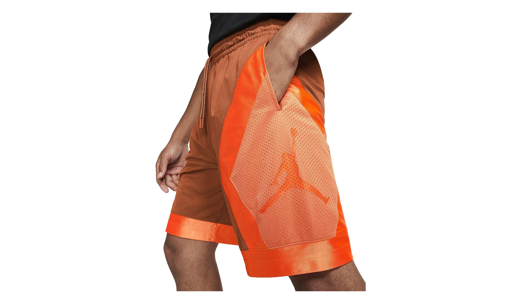 Air Jordan Jumpman Diamond Short "Dark Russet / Total Orange" AV3206 246 - Image 2