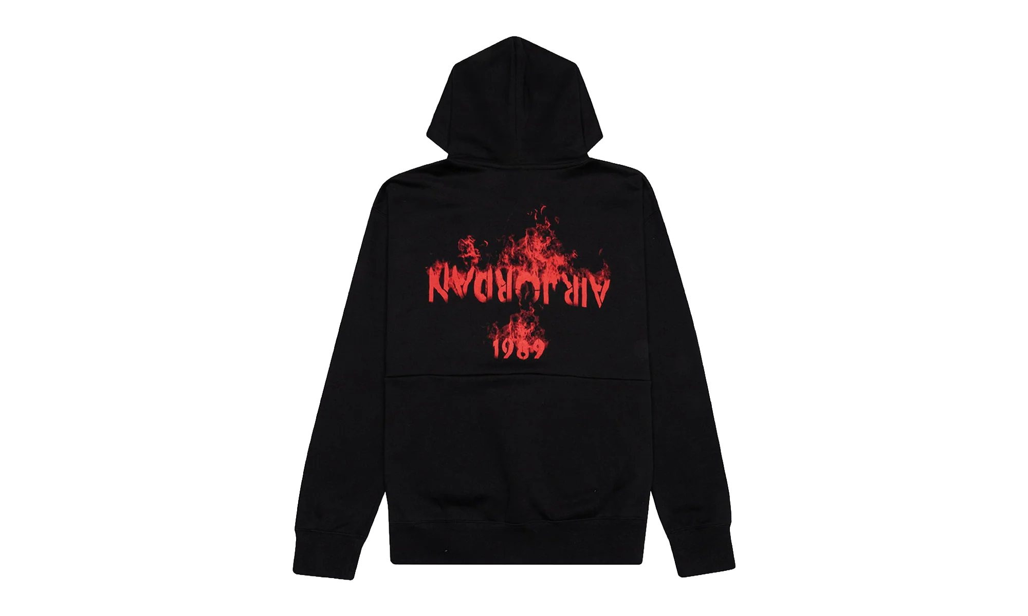 Air Jordan Retro 4 Graphics Fleece Pullover Hoodie "Black / Red" DD3867 010 - Image 2