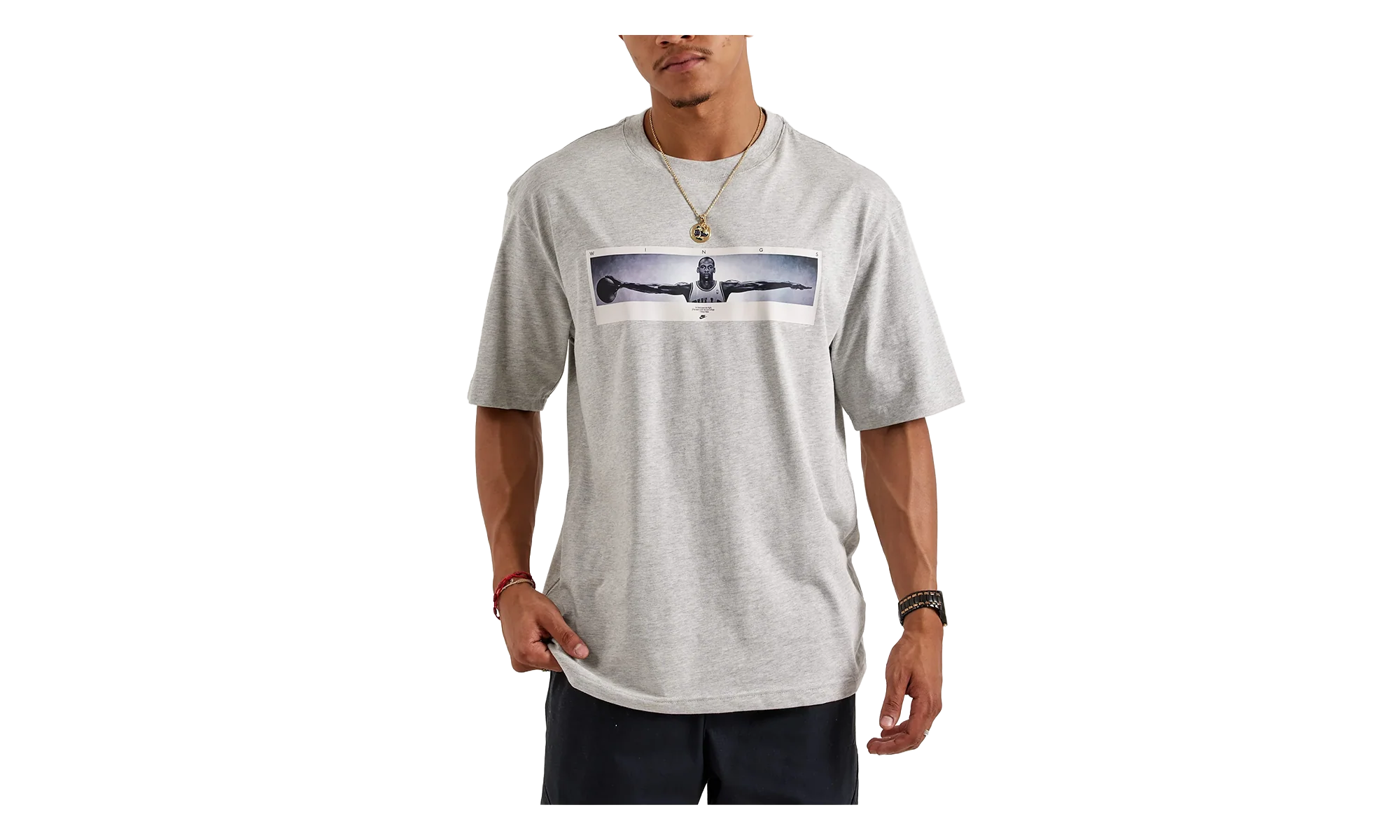Air Jordan Wingspan Photo T-Shirt "Grey" IF5617 050 - Image 3