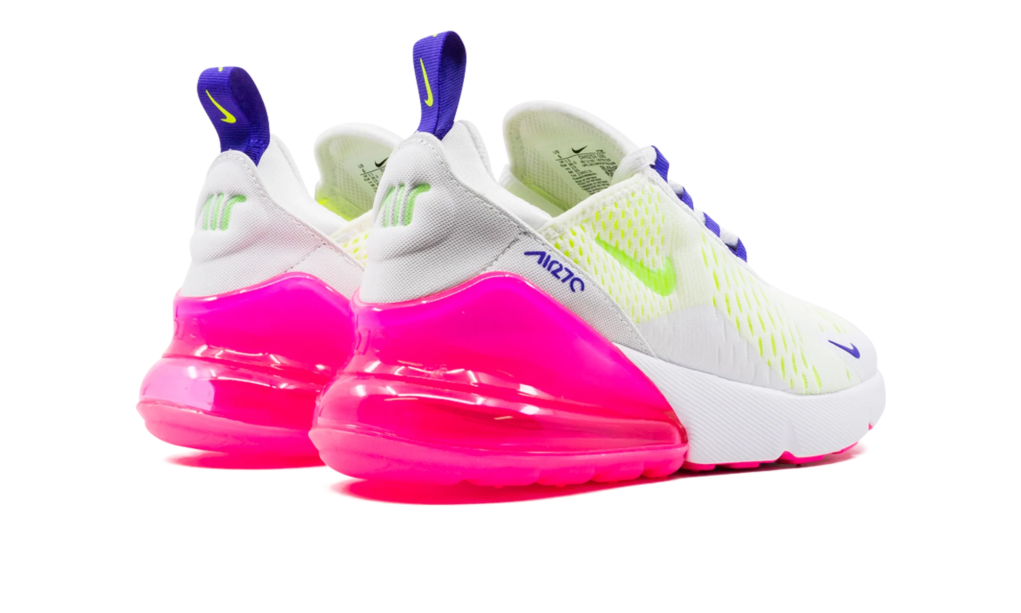 AIR MAX 270 MNS WMNS "White / Pink Blast / Volt" DH0252 100 - Image 3