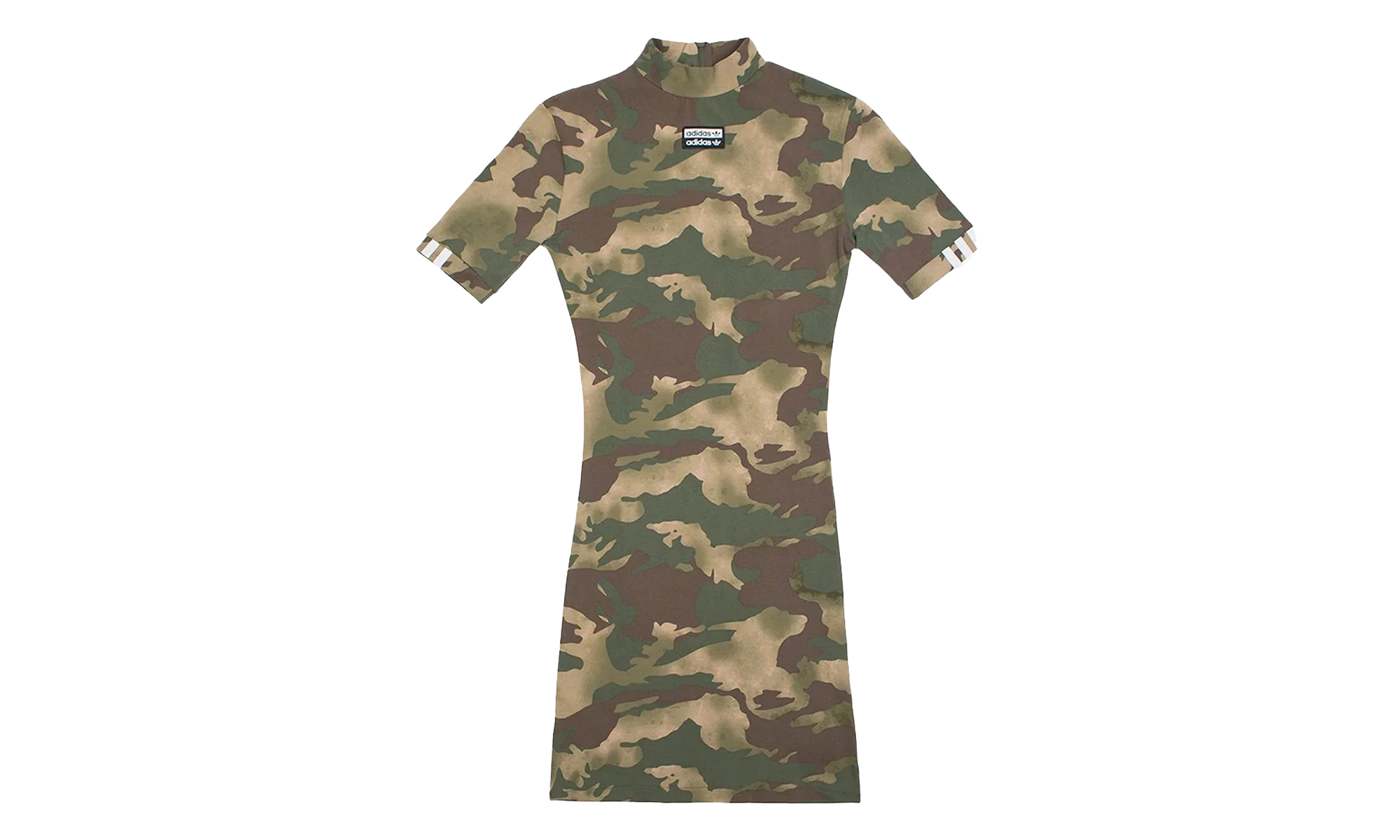 Allover Print Tee Dress WMNS "Hemp / Earth Green / Base Green / Cargo Brown" EC0753