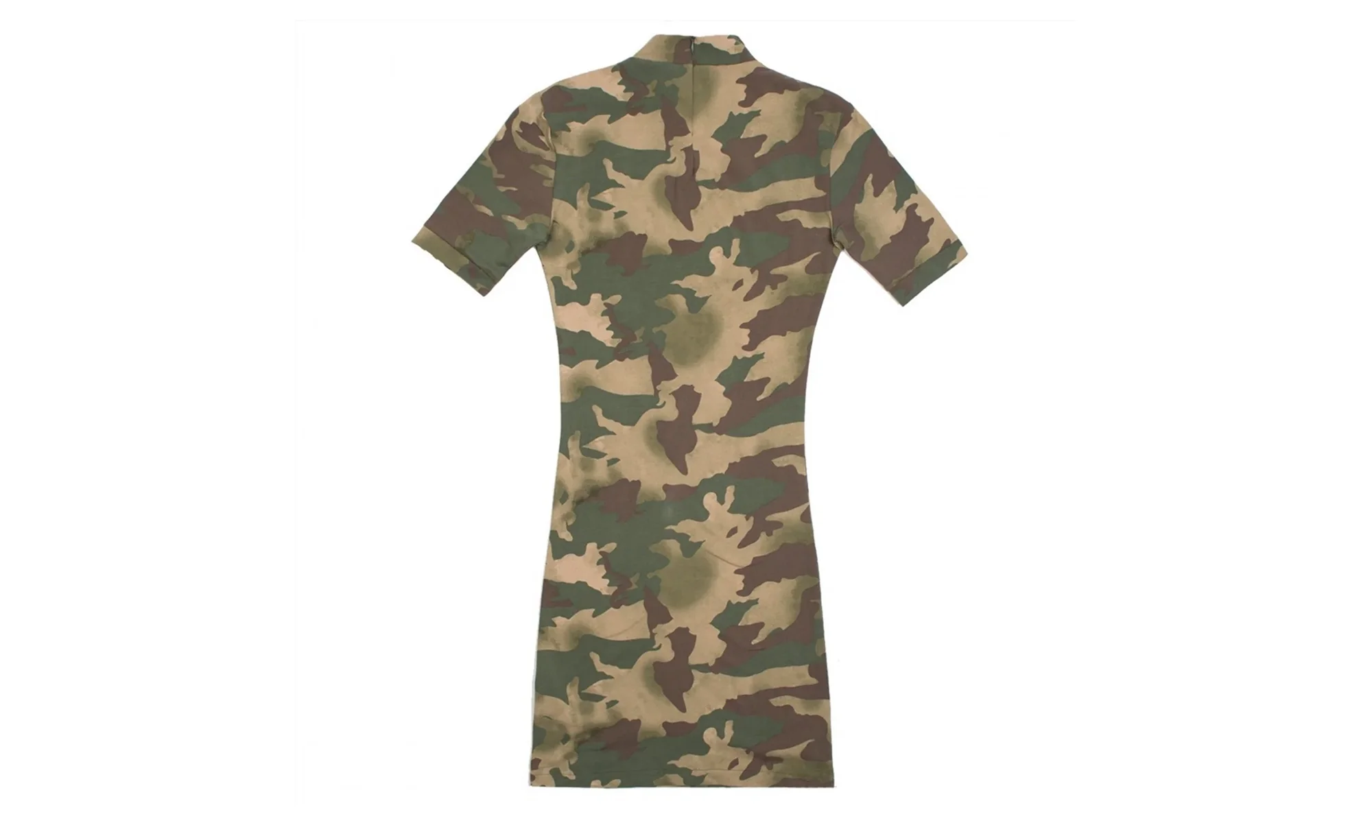 Allover Print Tee Dress WMNS "Hemp / Earth Green / Base Green / Cargo Brown" EC0753 - Image 2