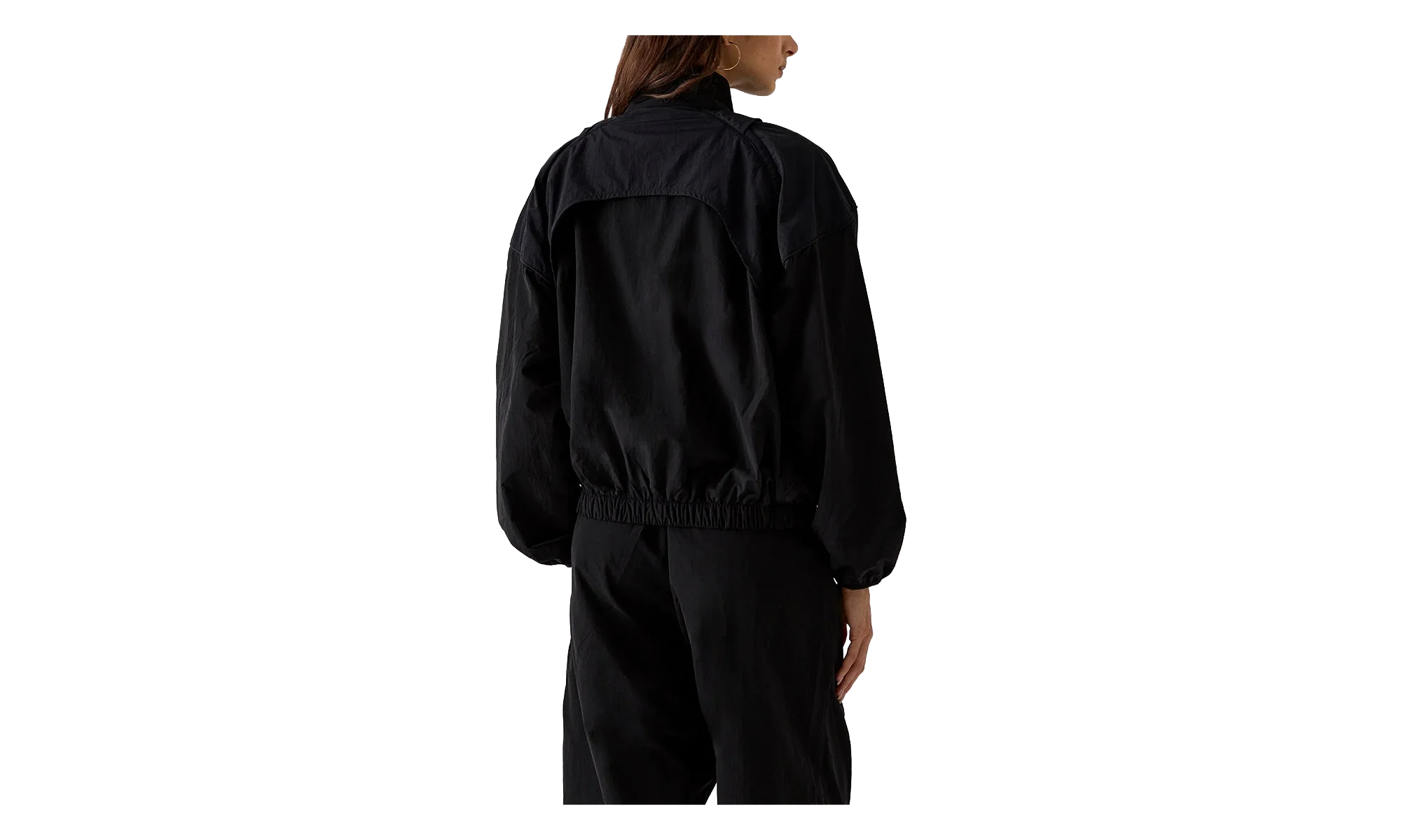 Alva Convertible Nylon Track Jacket "Black" khw010119 026 - Image 2