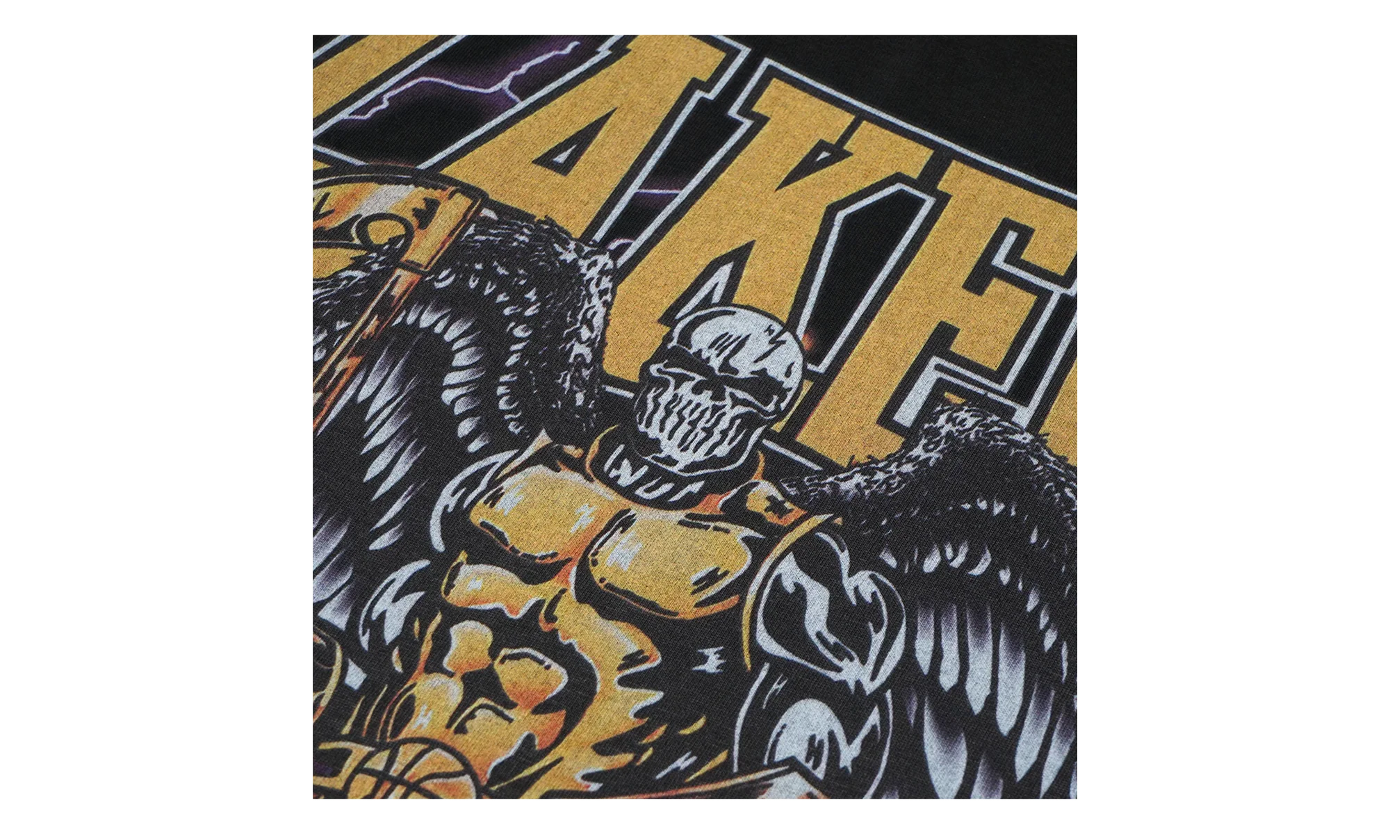Angel of The City Lakers Short Sleeve Tee "Black" 201NBABLK815M - Image 2