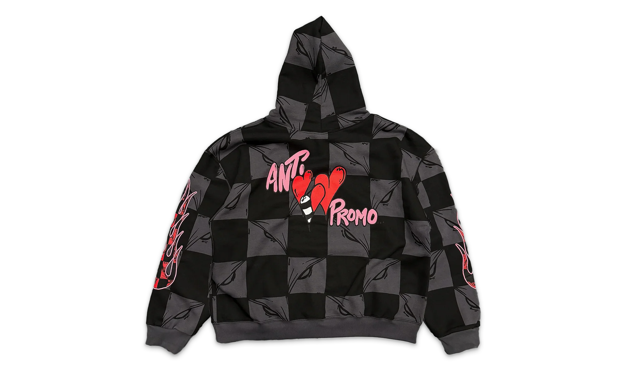 Anti Promo 99 Eyez FLAME Hoodie "Black / Grey" 14290 10004MBAP9E BLAC 442 - Image 2