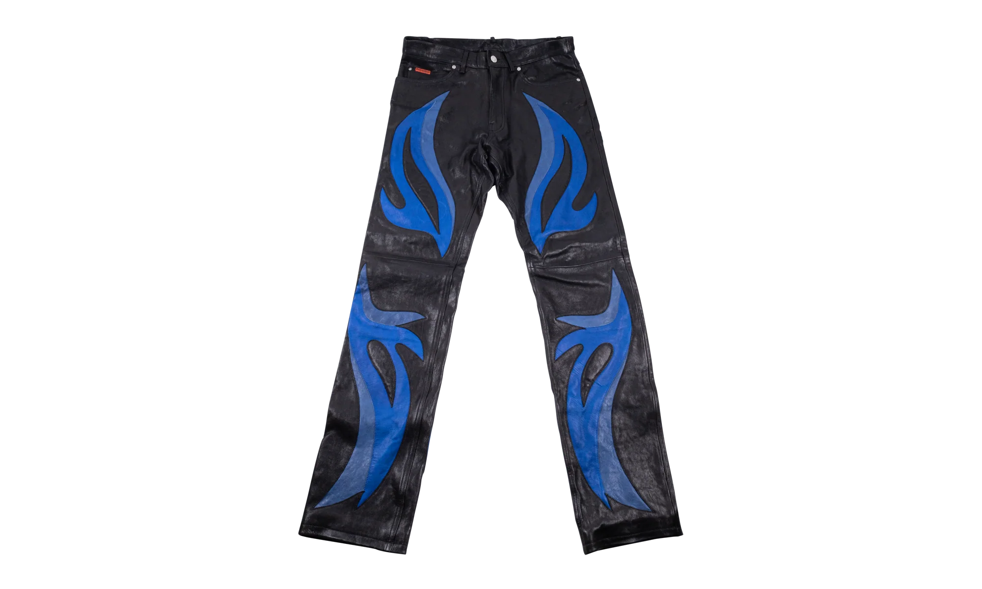Applique Leather Trousers "Black" 547LF06013