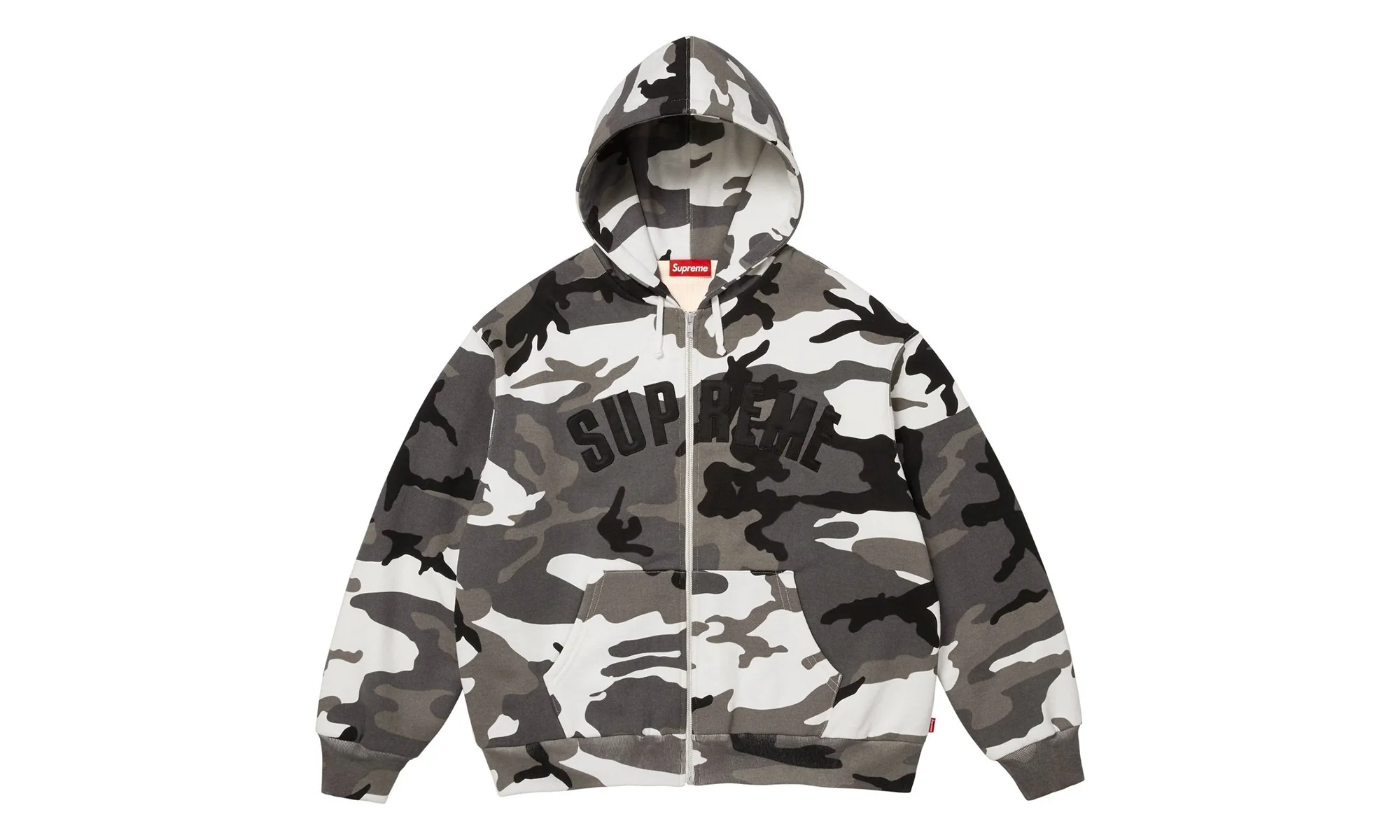 Arc Thermal Lined Zip Up Hooded Sweatshirt "Snow Camo" SU26318