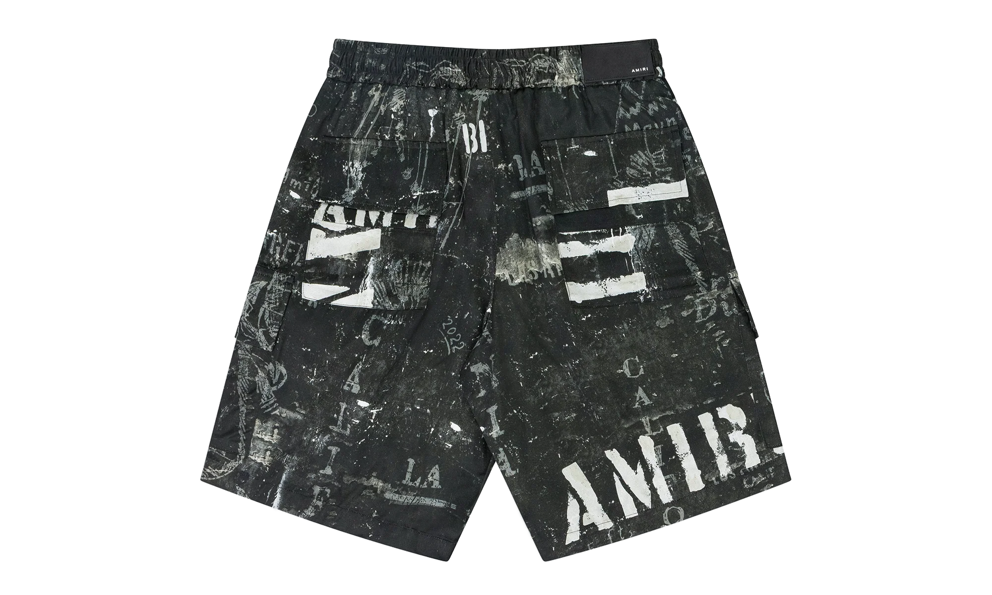 Army Stencil Cargo Shorts "Black" PF22MPB006_Black - Image 2