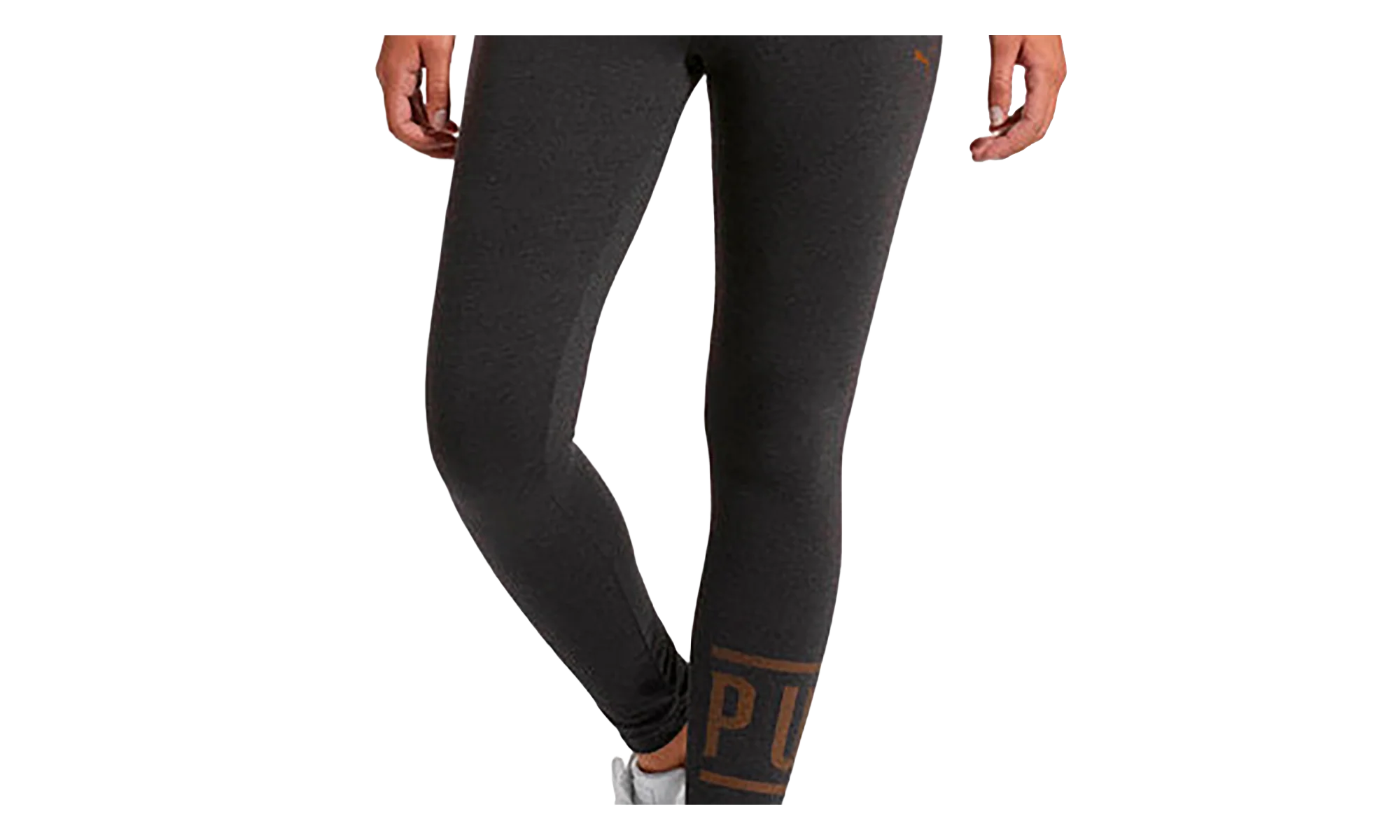 Athletic Logo Leggings WMNS "Dark Grey Heather / Bronze Metal" 854820 09 - Image 2