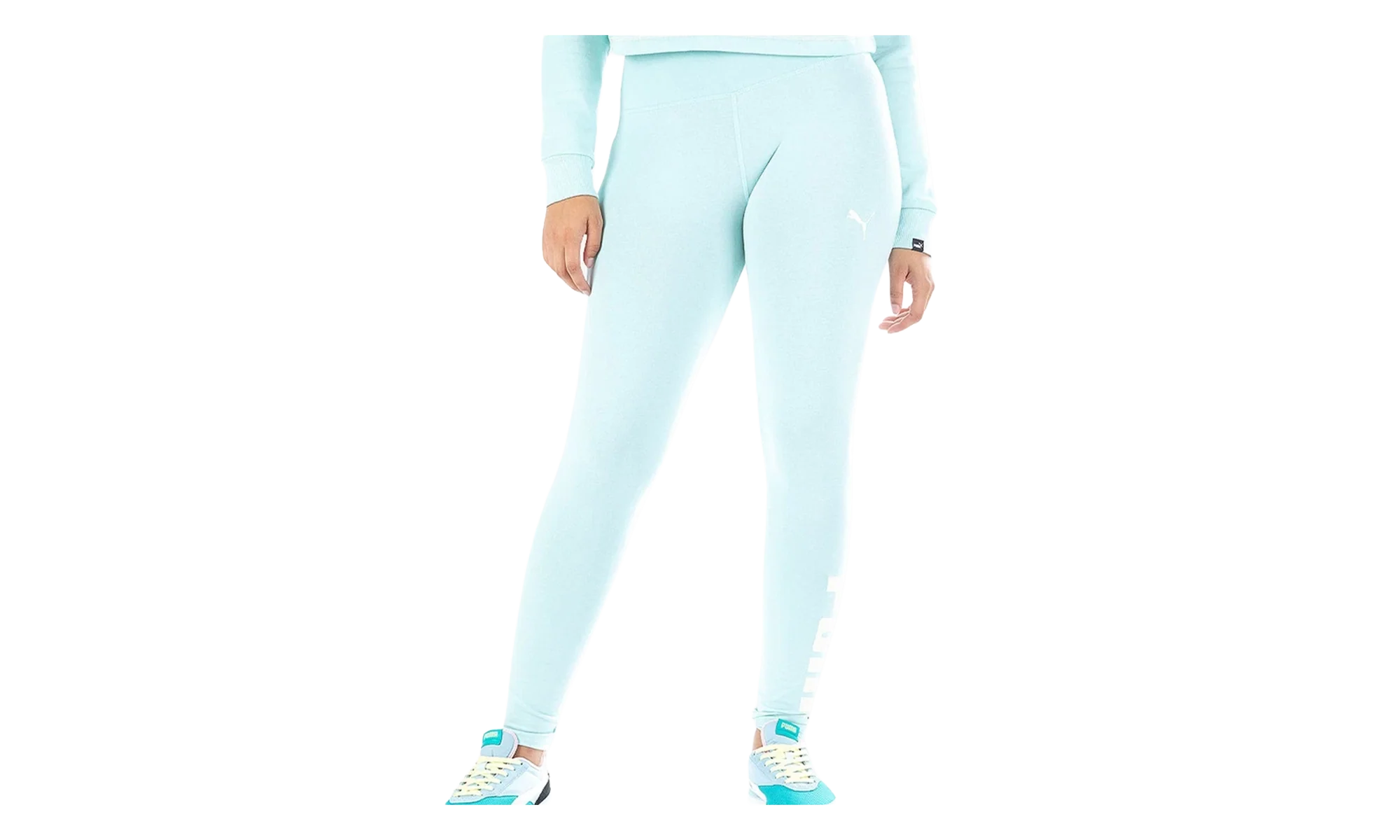 Athletic Logo Tights WMNS "Eggshell Blue" 586288 76