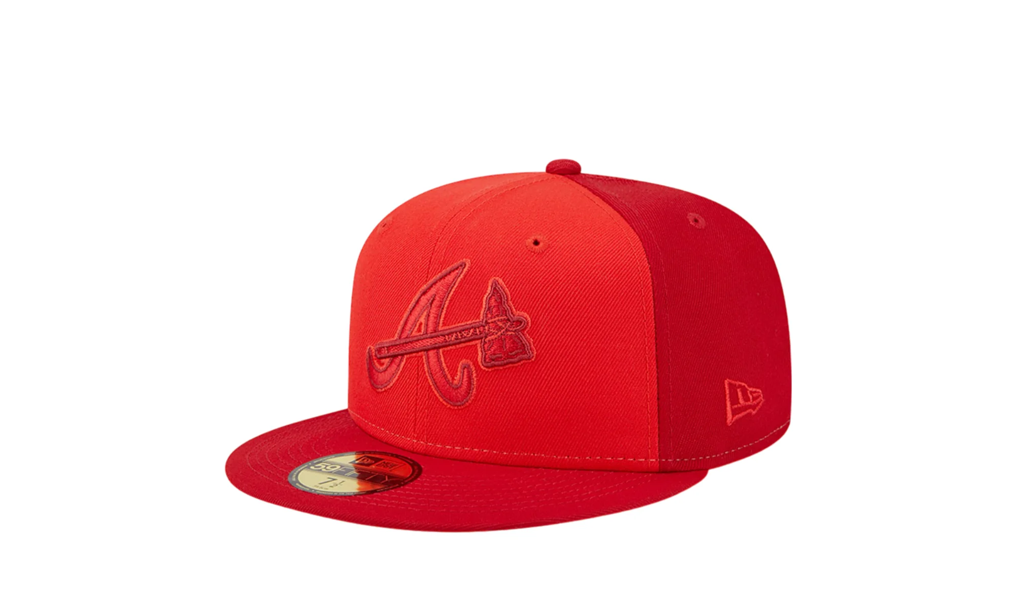 Atlanta Braves Tri-Tone Team 59FIFTY Fitted Hat "Red" 60355917 - Image 2