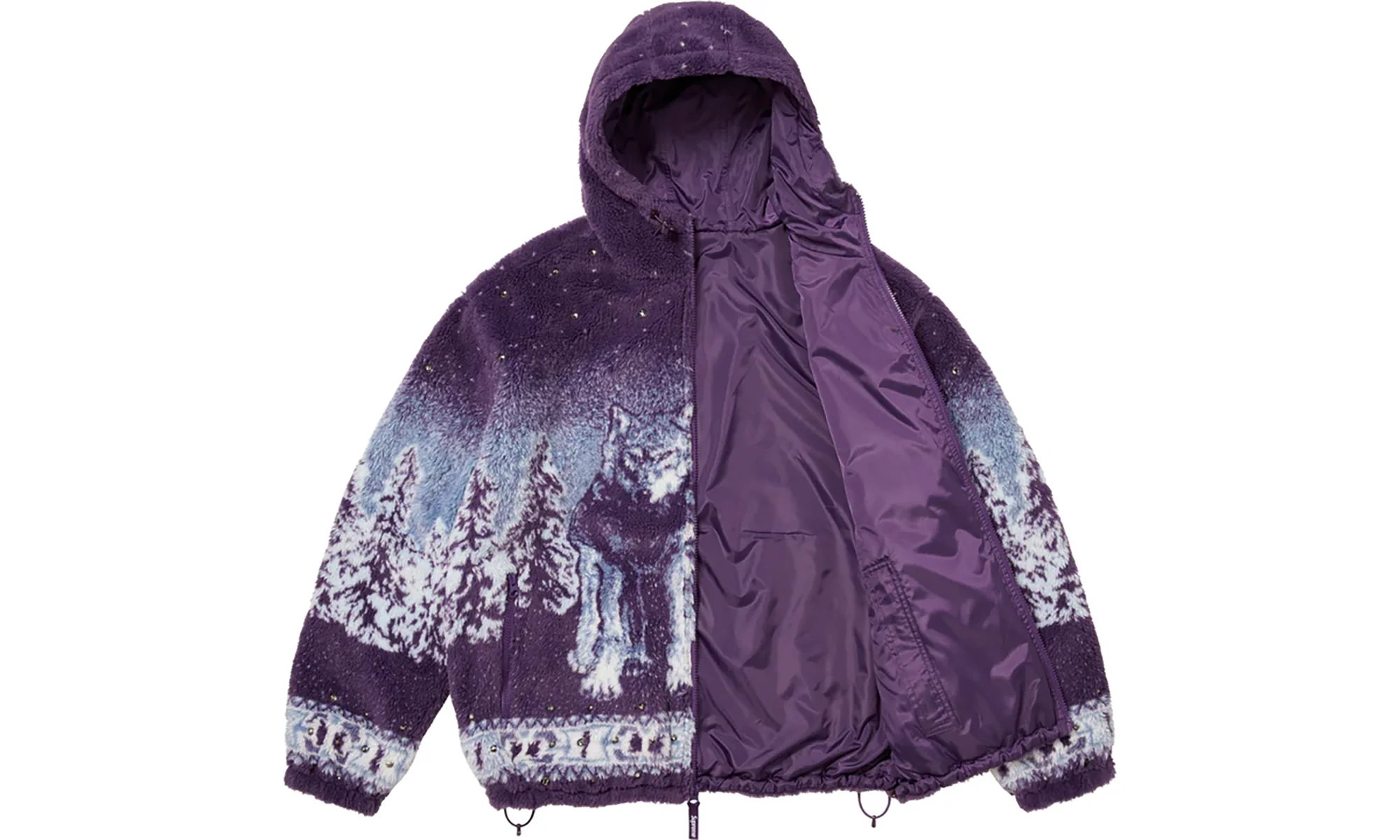 b.b. Simon Reversible Hooded Fleece Jacket "FW25 - PURPLE" SU26717 - Image 2