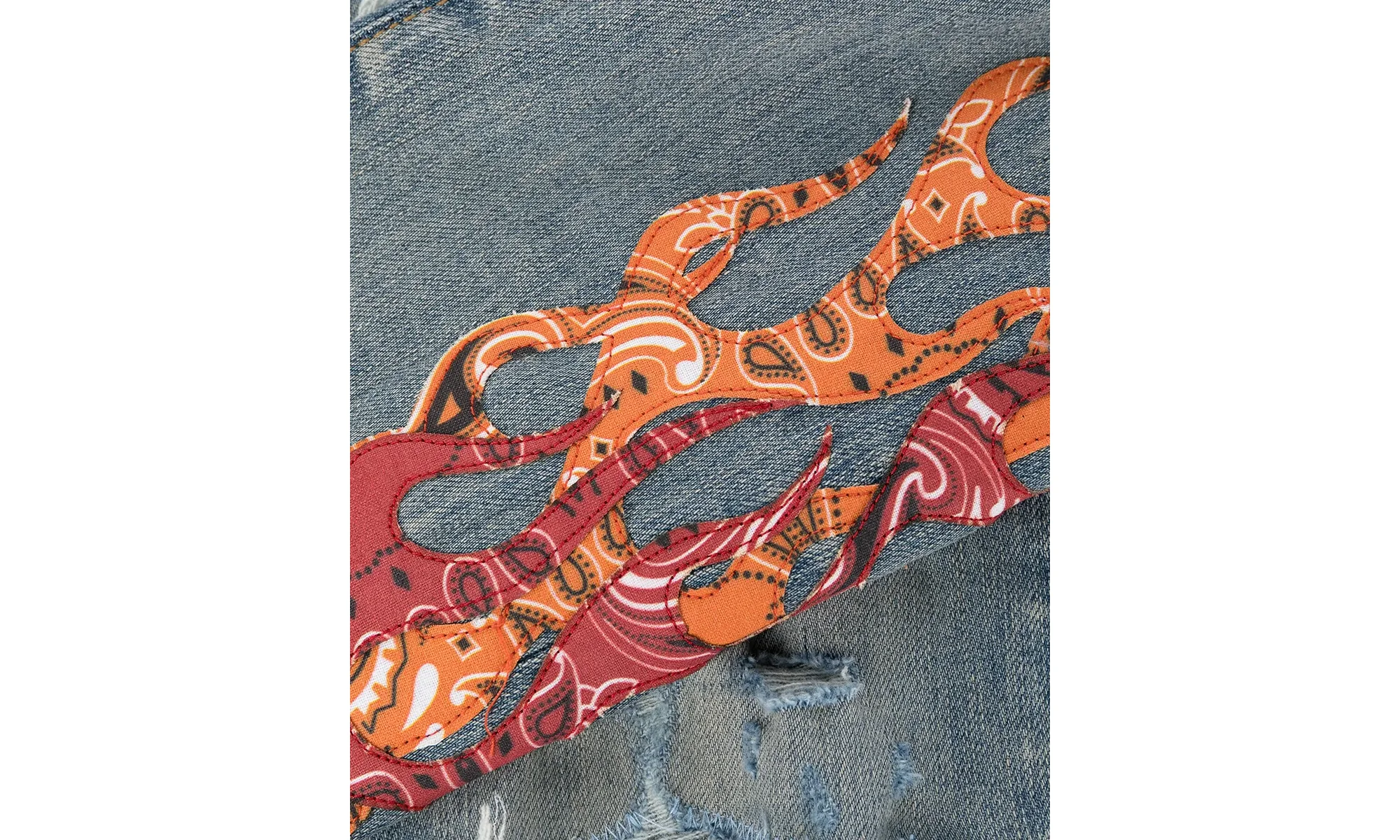 Bandana Flame Patch Jeans "Clay Indigo Multi" PS22MDS192 481 - Image 2