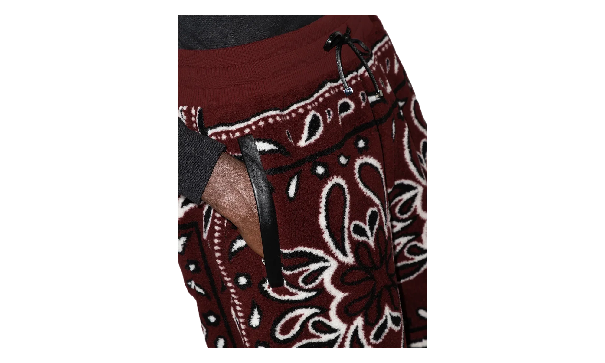 Bandana Fleece Shorts "Red" MKSS01643 - Image 2