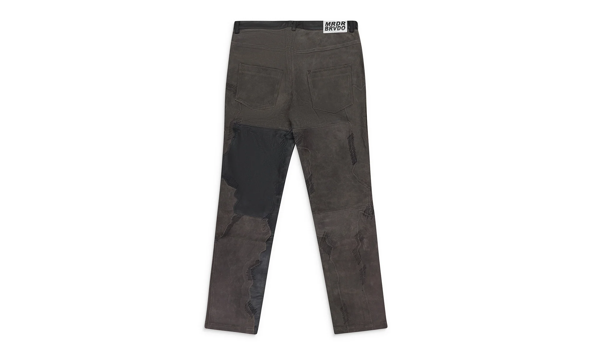 Bark Leather Pants "Black/Brown" 1120260017 - Image 2