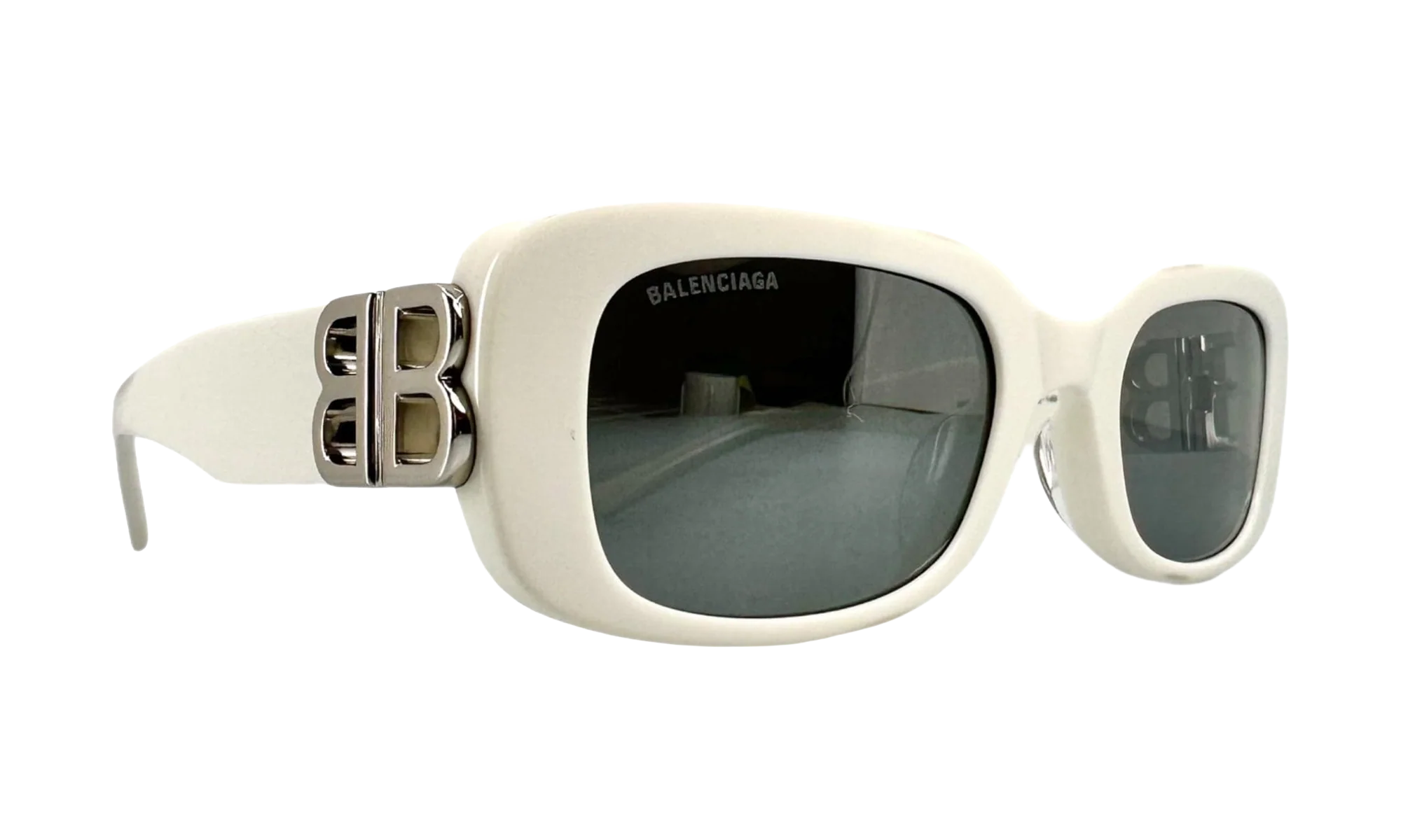 BB Hinge Oval Sunglasses "White" BB0310SK 003 - Image 2