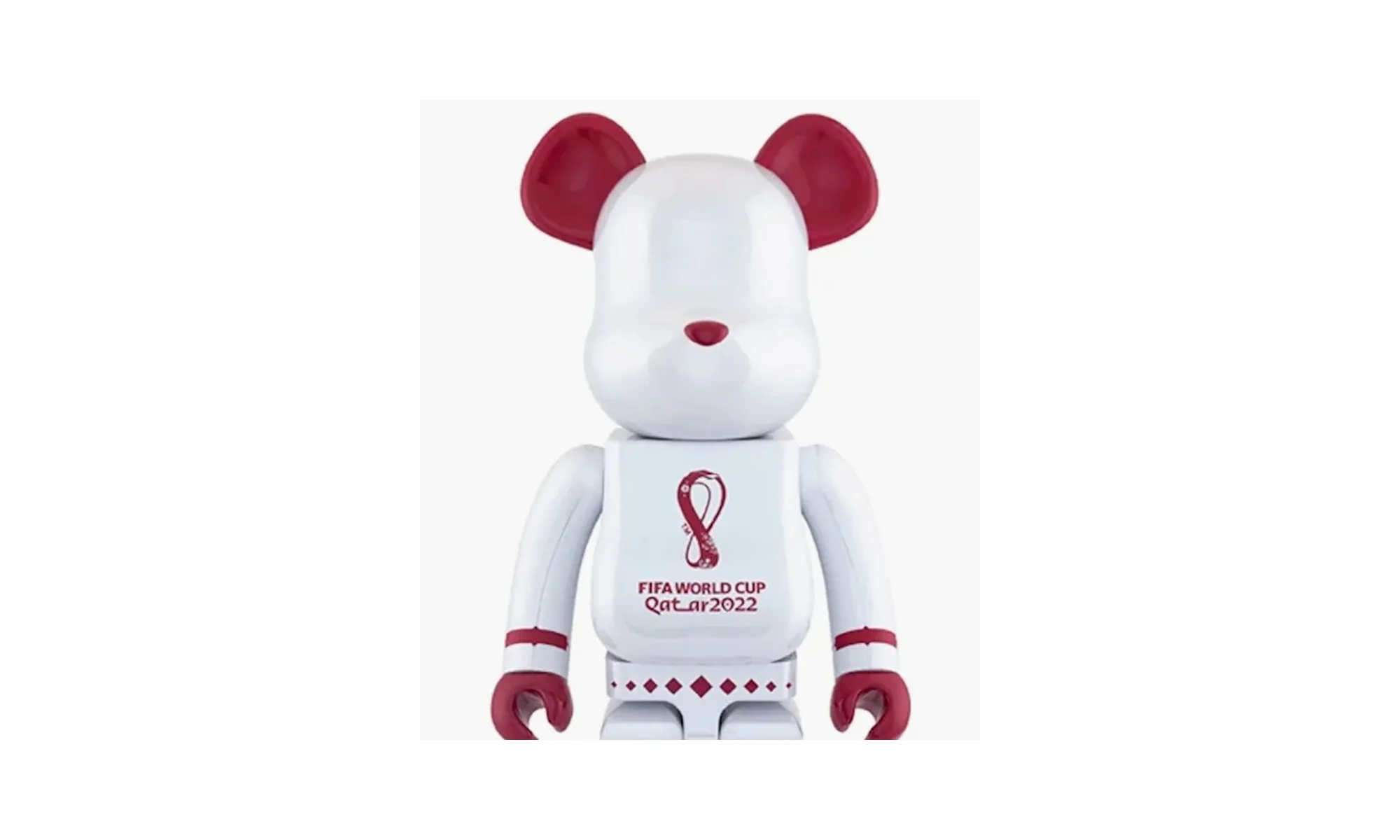 Bearbrick FIFA World Cup Qatar 2022 "White Chrome - 1000%" MEDI3039 - Image 2