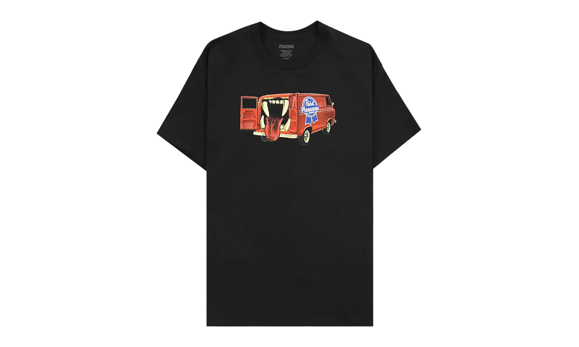 Beer Van SS Tee "Pabst Blue Ribbon - Black" P23W059 BLACK